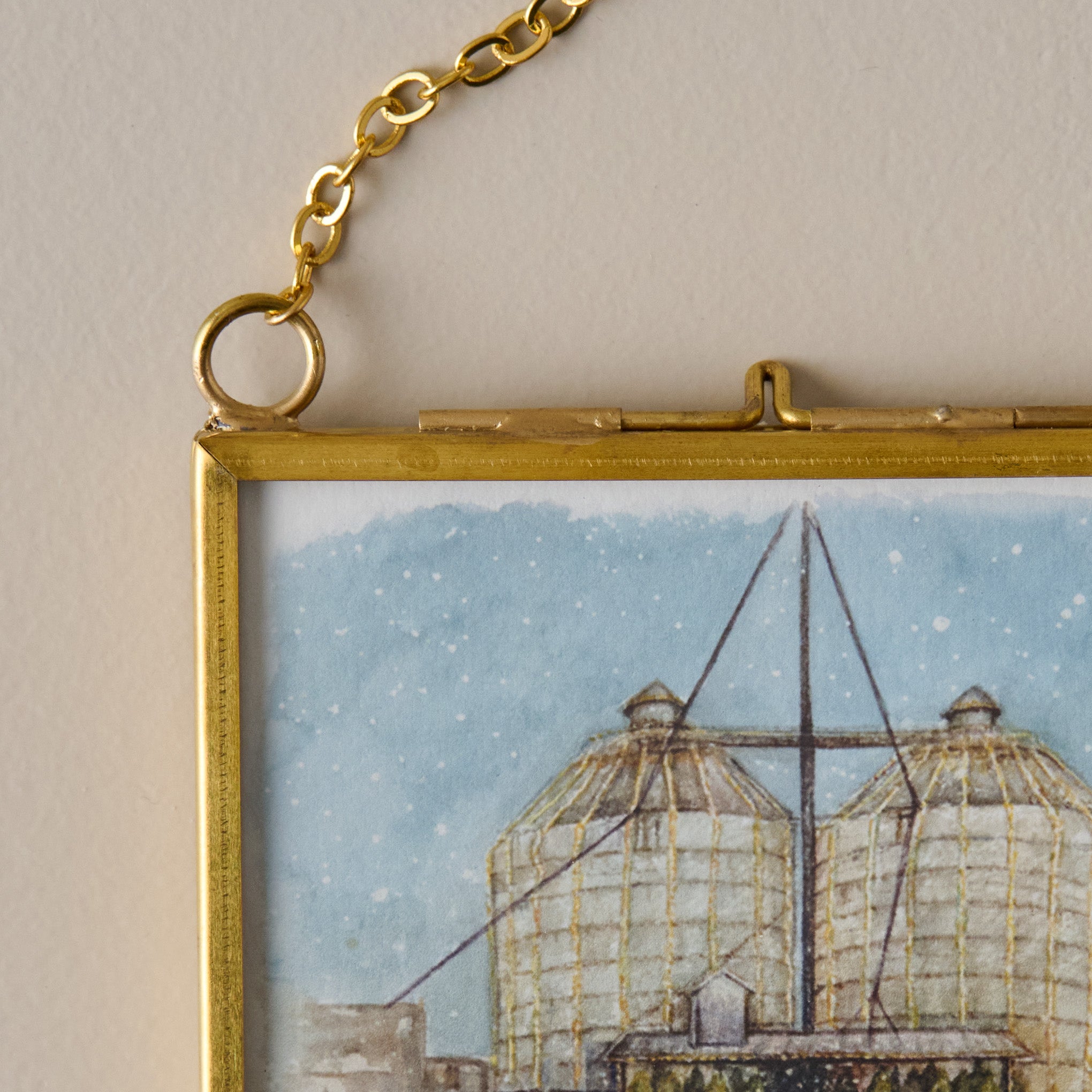 Magnoliass 2025 Limited Edition Mini Framed Ornament by Tabitha Paige up close