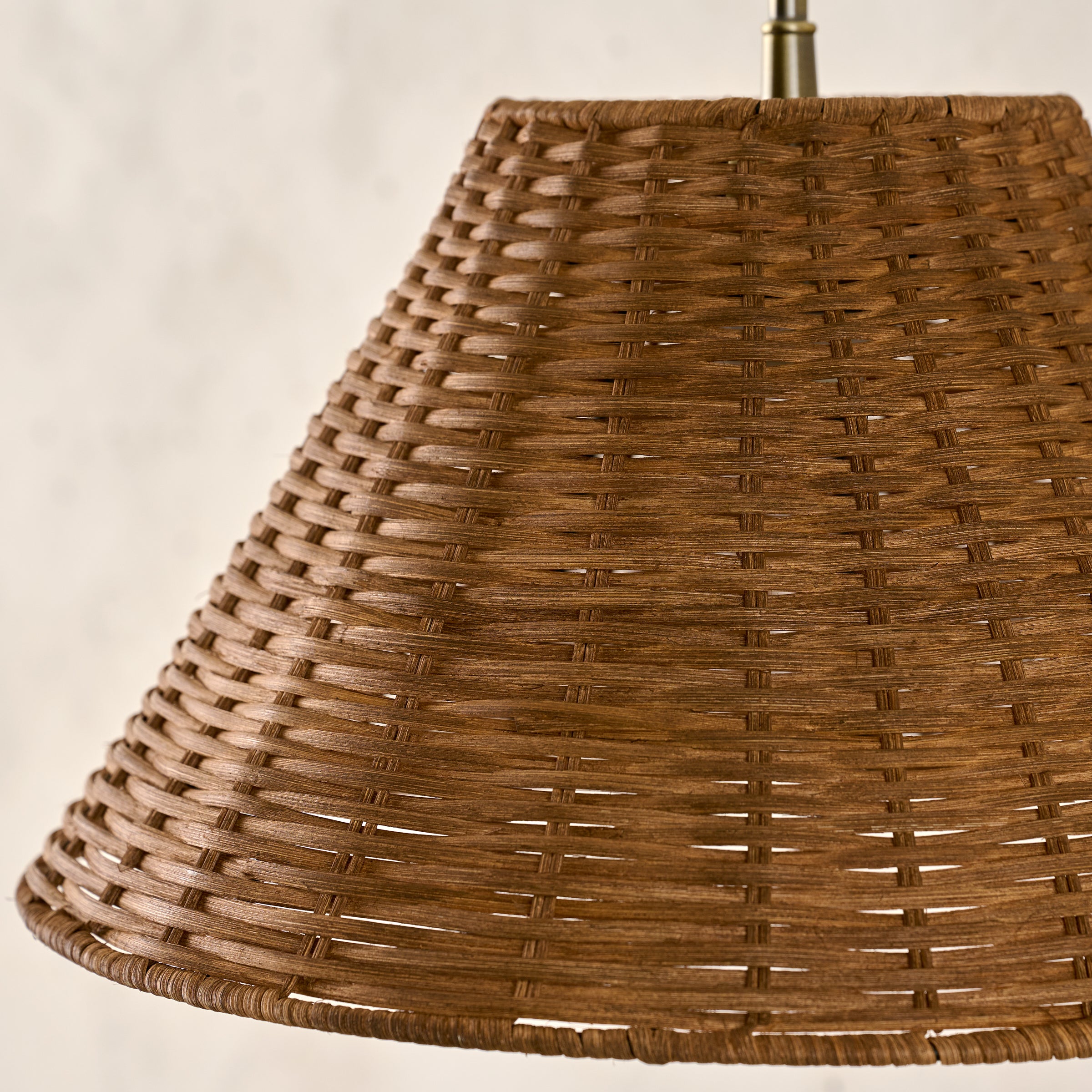 Odette Swivel Plug-in Sconce Rattan Shade up close