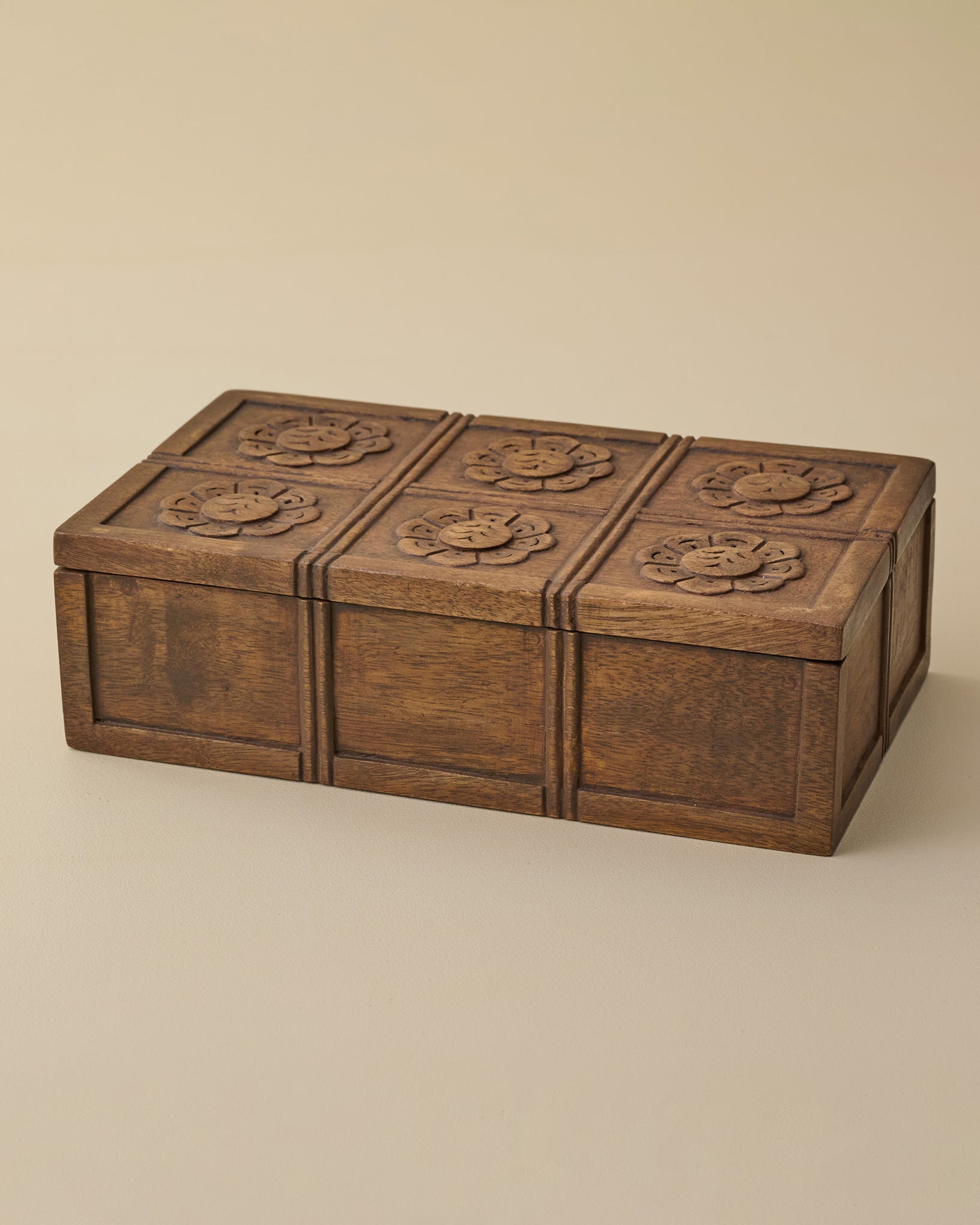 Large Trina Carved Wood Box