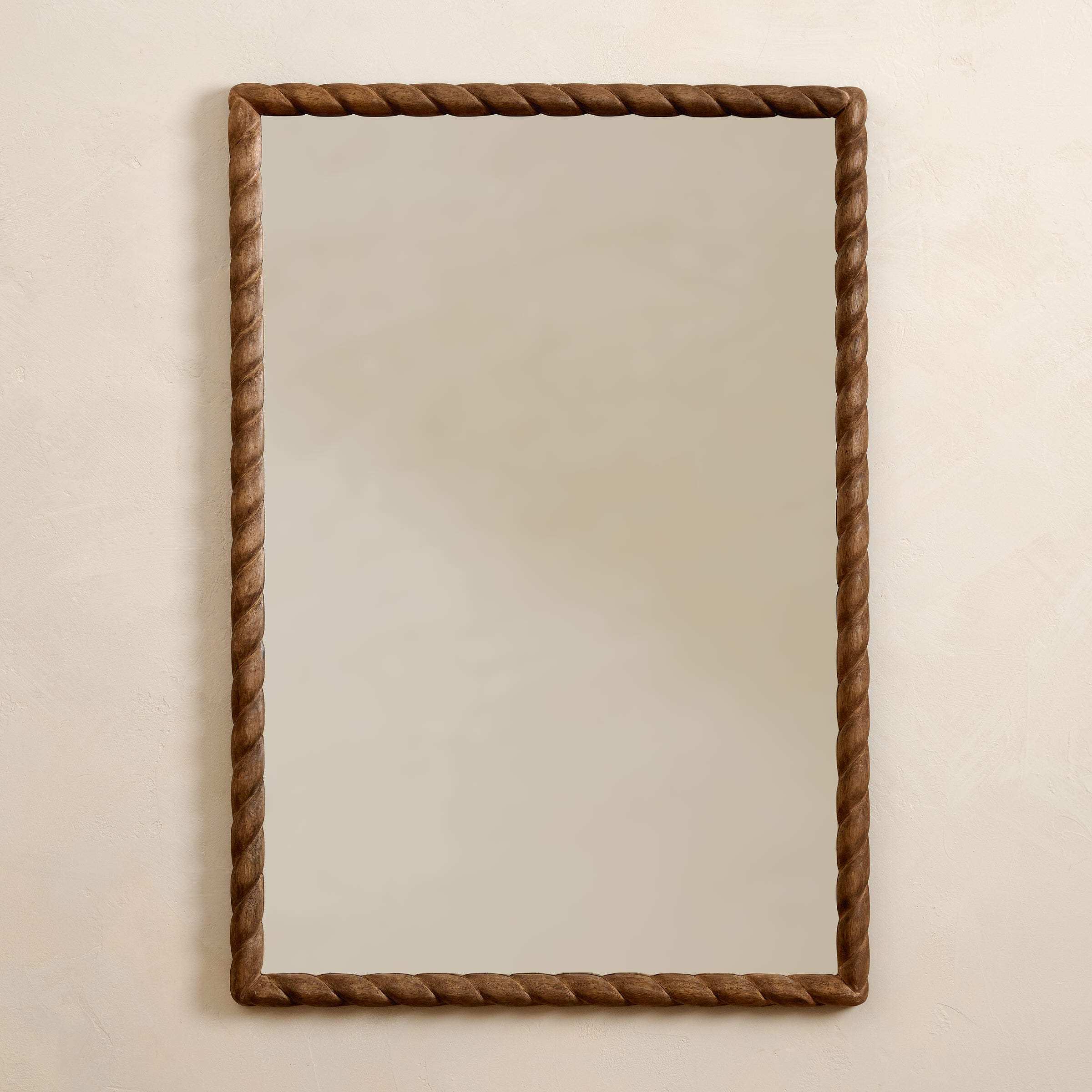 Turned Wood Vanity Mirror