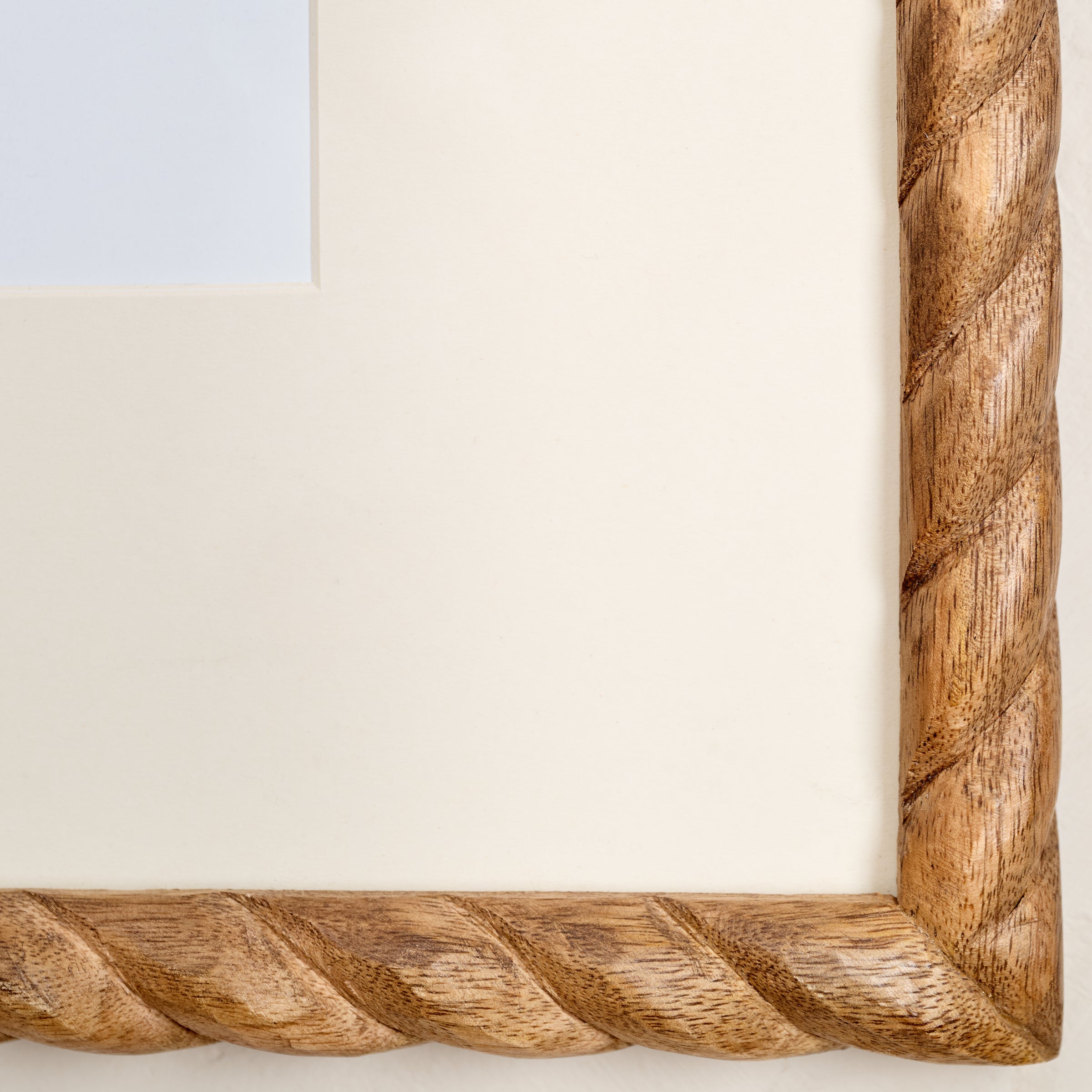 Turned Wood Wall Frame close up view