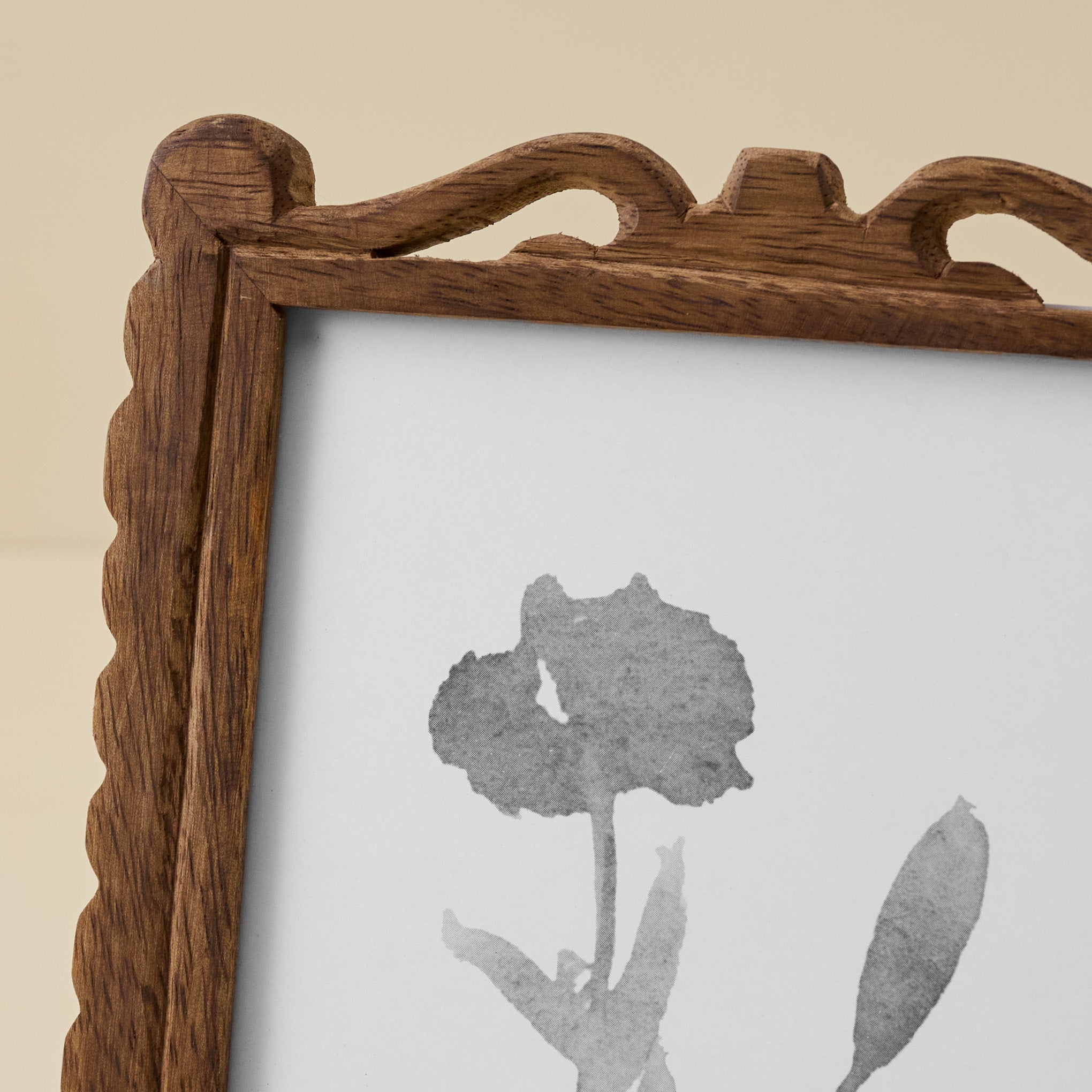 Holloman Carved Wood Photo Frame close up view