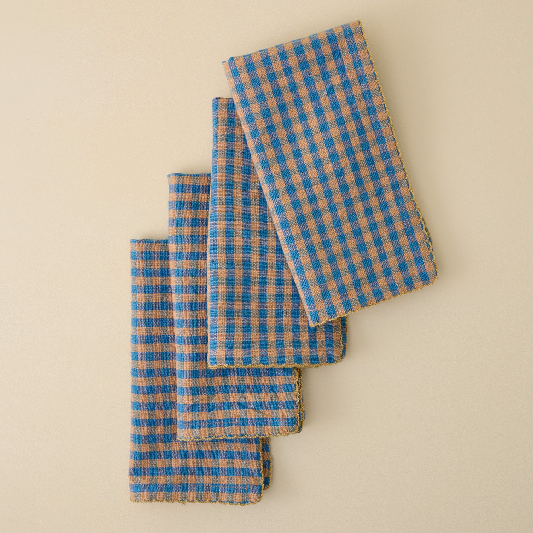 Poolside Check Napkin Set of 4
