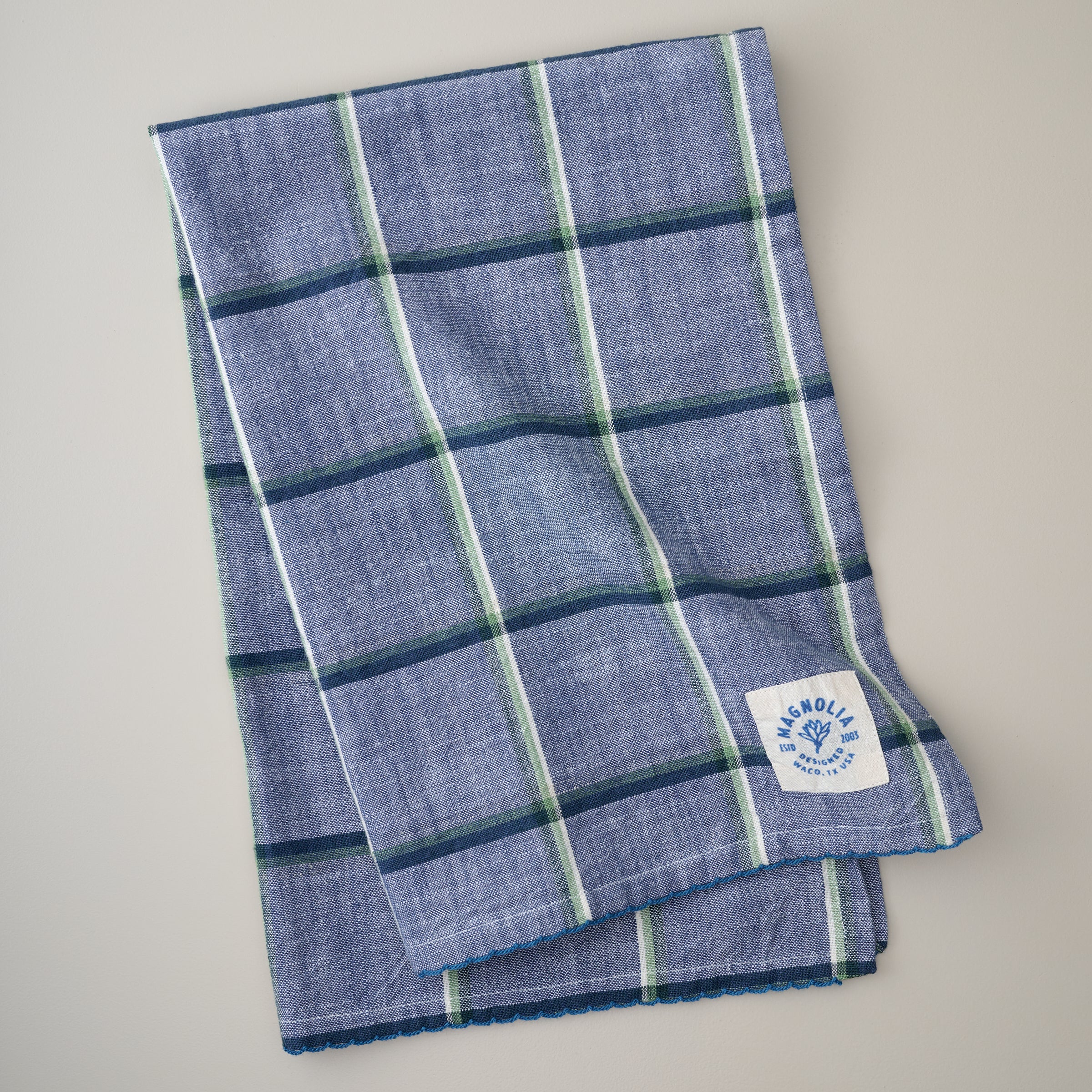 Chambray Window Pane Tea Towel