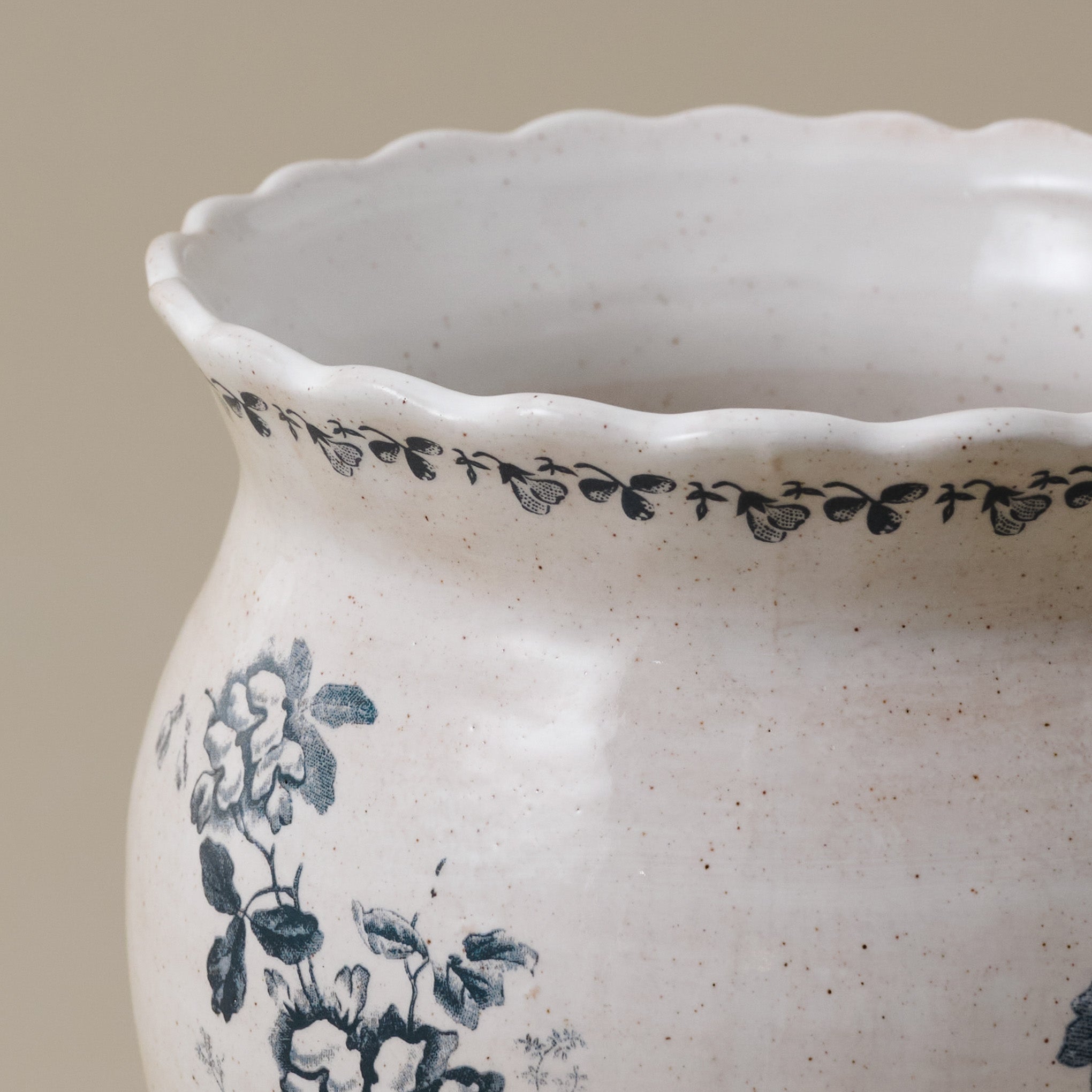 Heirloom Garden Navy Floral Vase