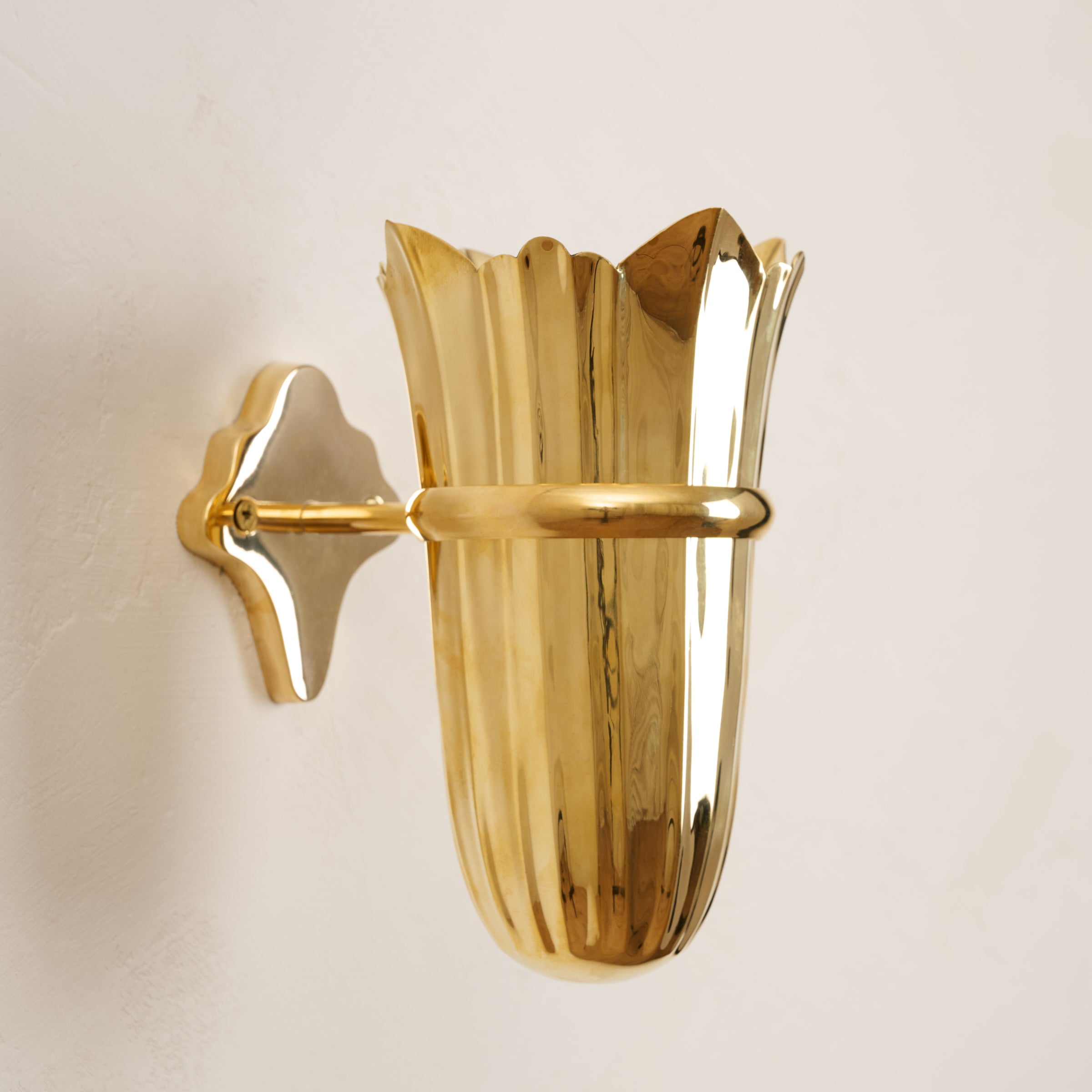 Theresa Wall Mounted Solid Brass Vase