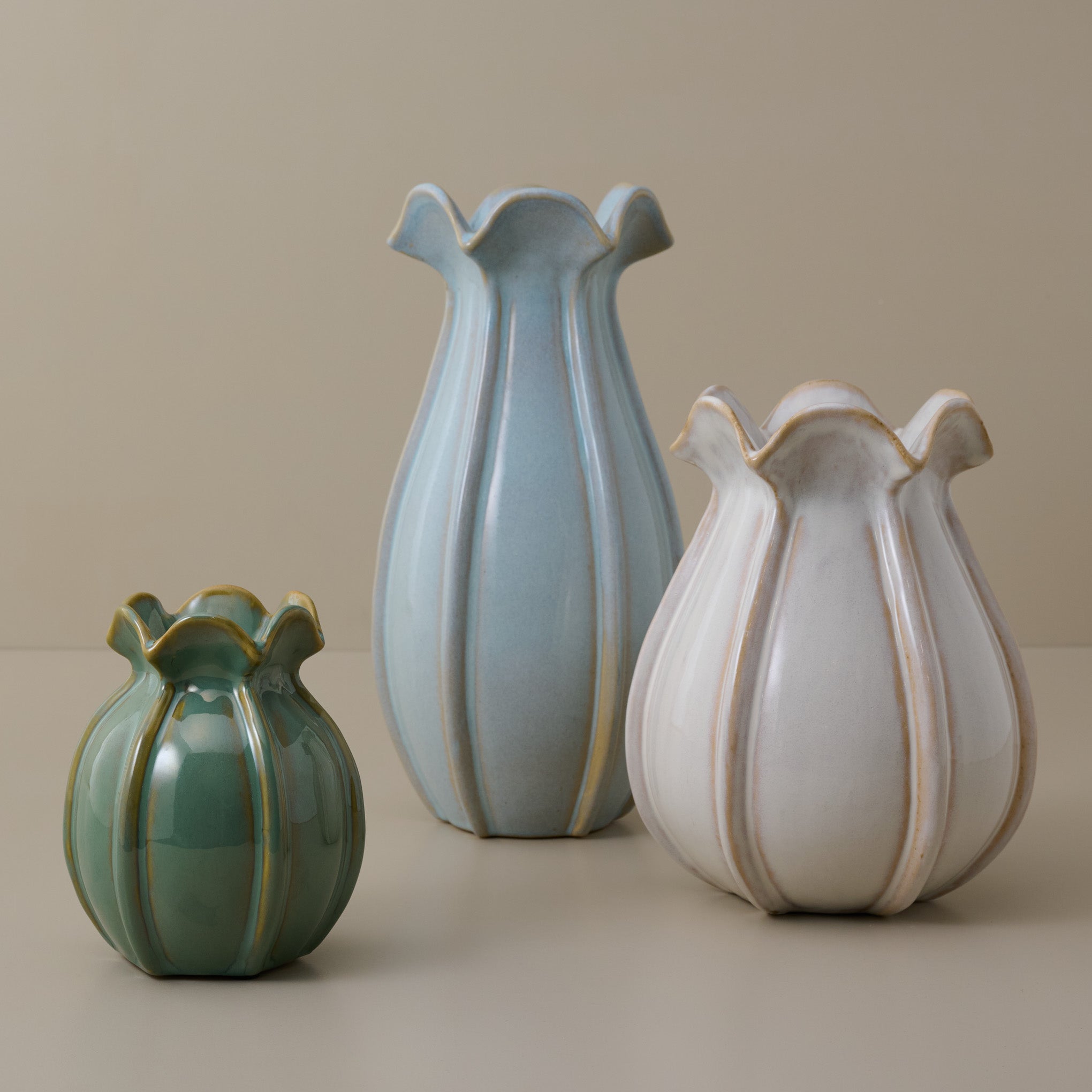 Jocelyn Ruffled Vases