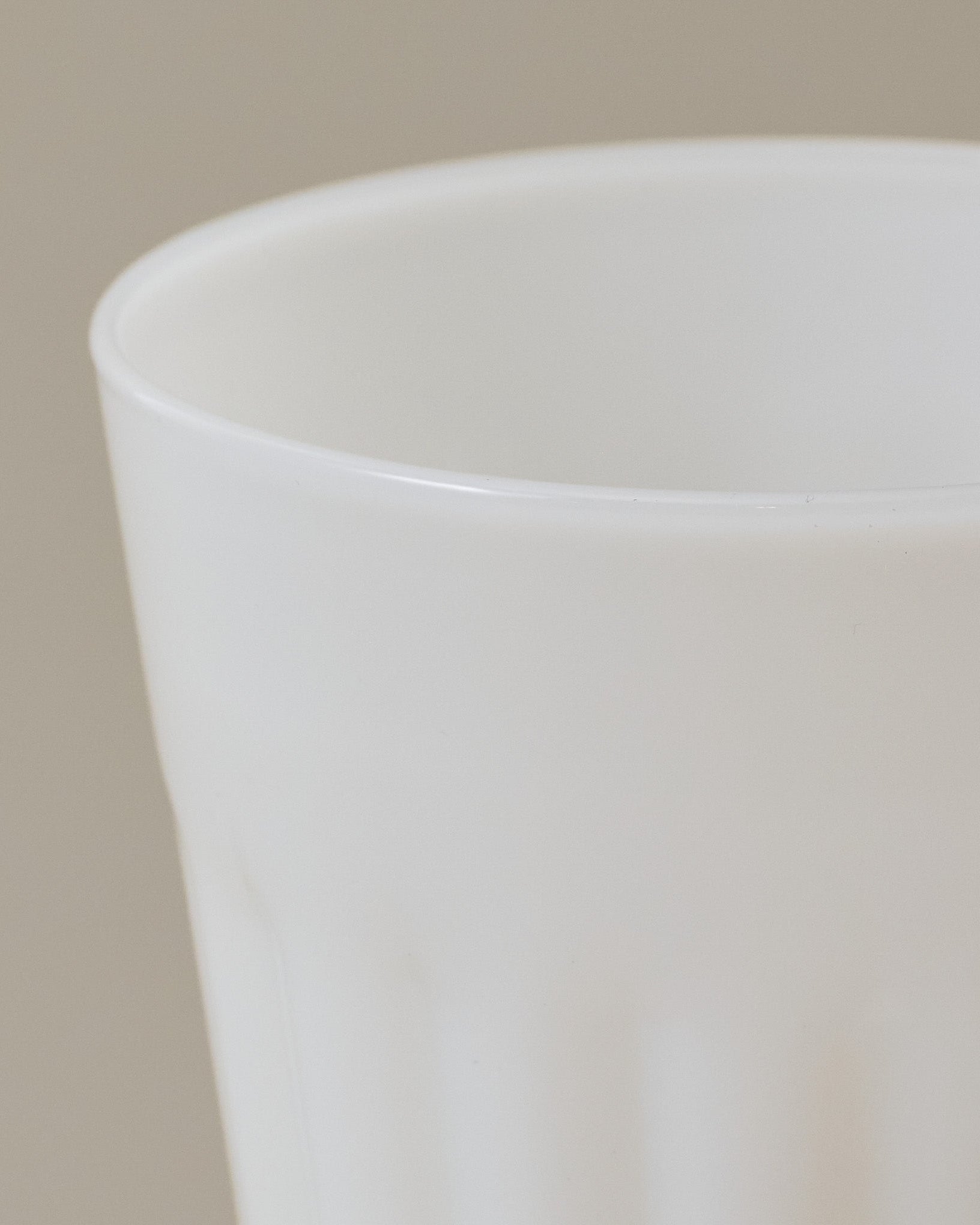 White Milk Glass Tumbler close up