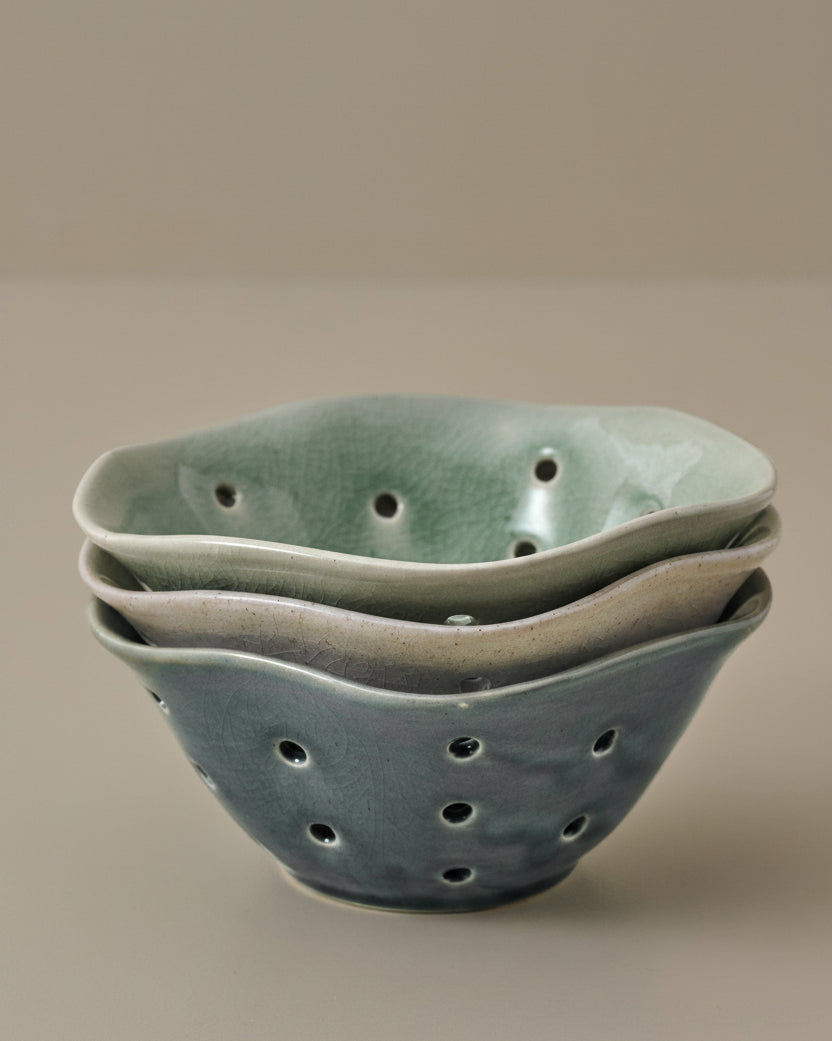 Ceramic Berry Bowls stacked together