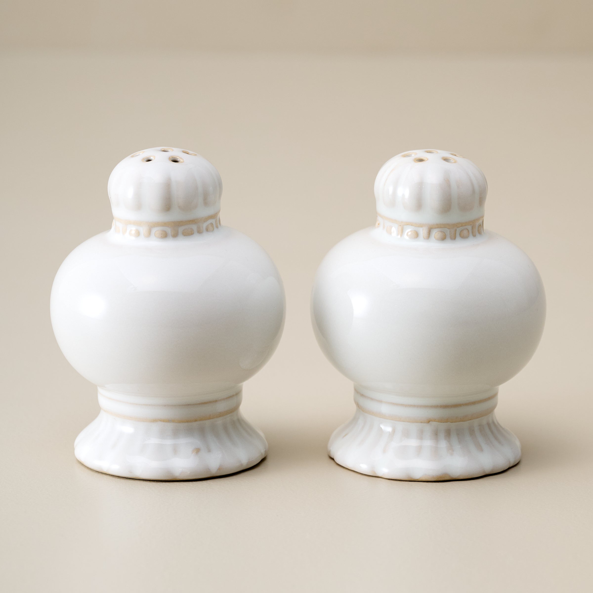 Antique White Margaret Vintage-Inspired Salt + Pepper Set
