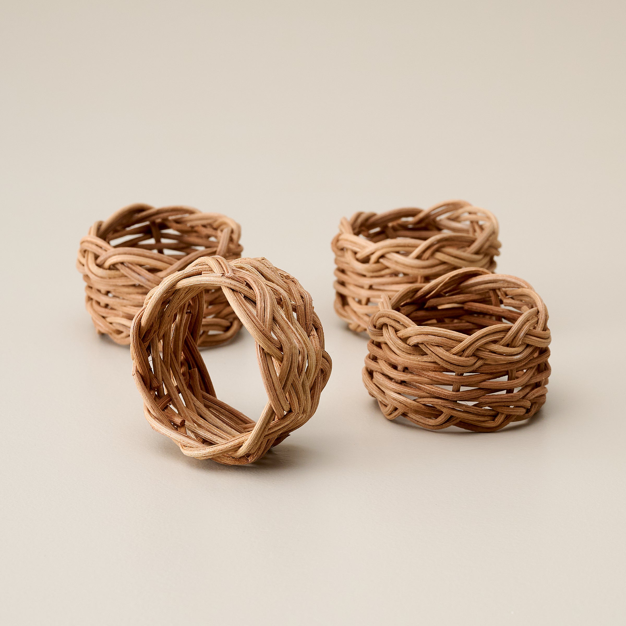 Rattan Napkin Rings, Set of 4