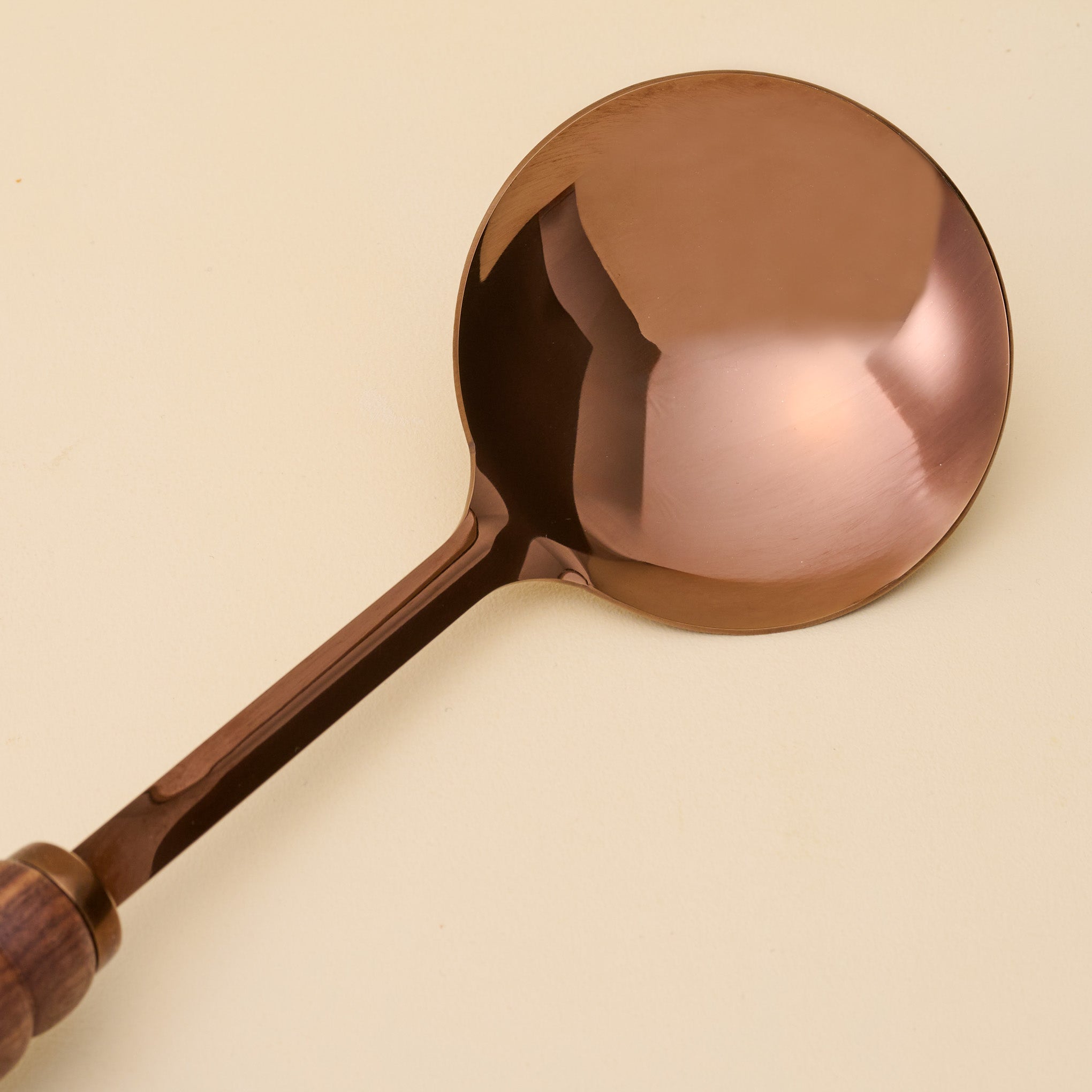 Walnut Handle + Copper Spoon close up