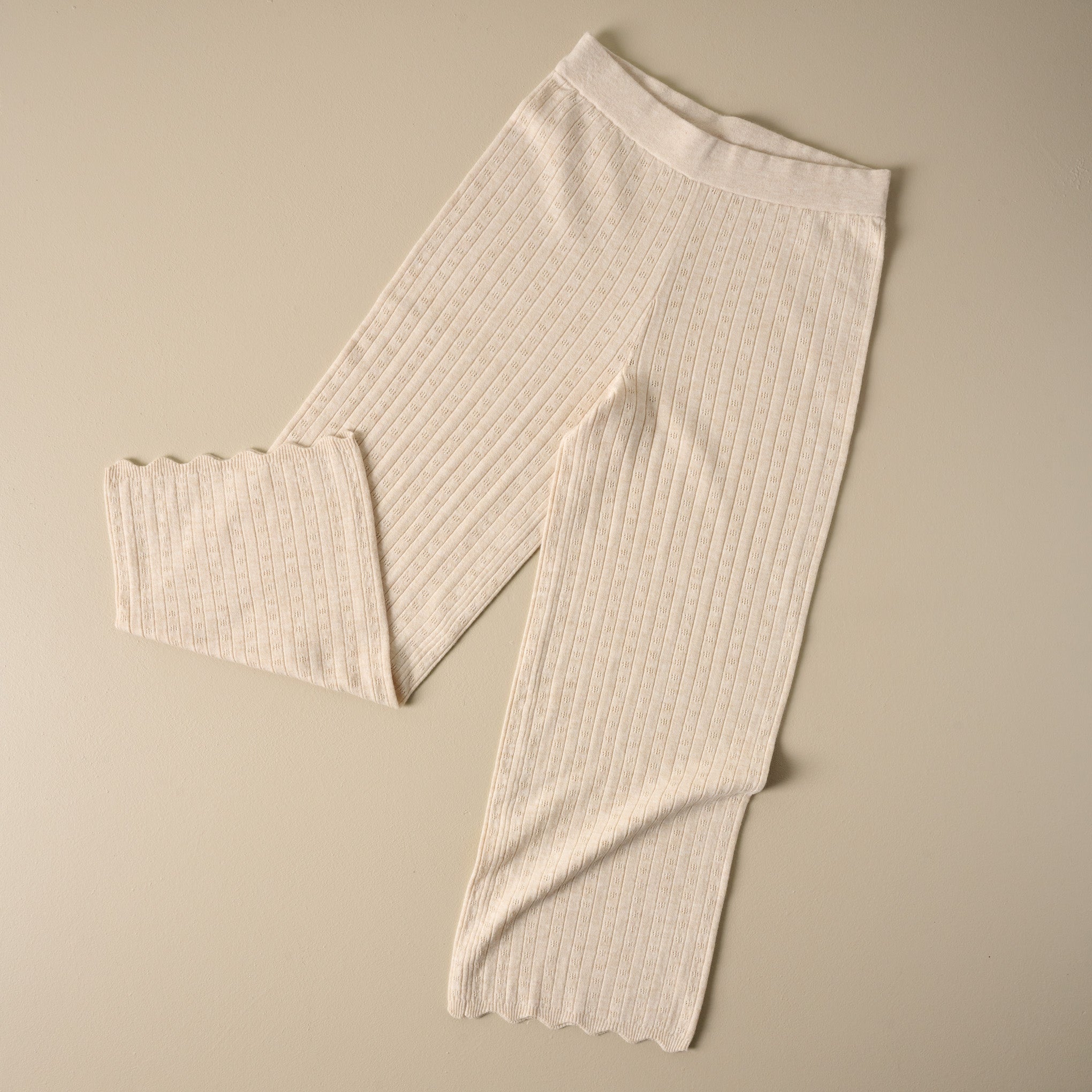 Pointelle Oatmeal Pant