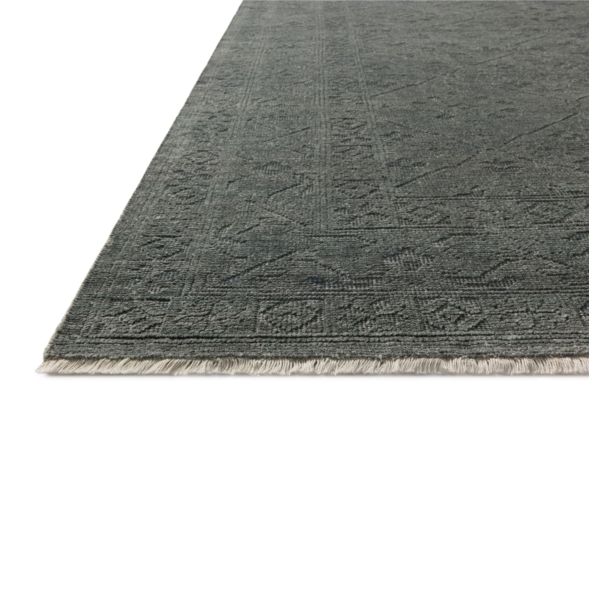 Ruth Ocean Midnight Rug corner up close