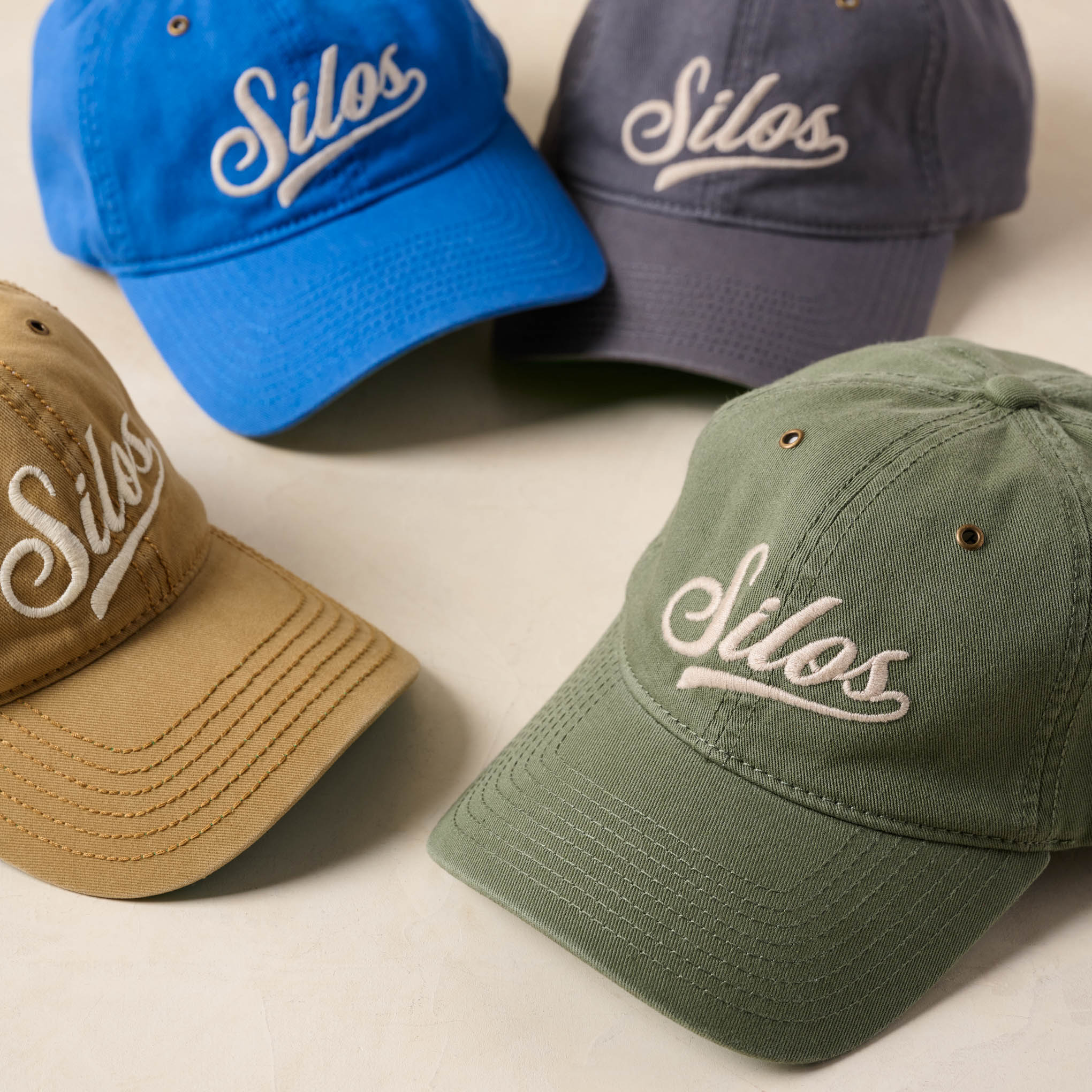 Silos Distressed Charcoal Baseball Hat in various colors