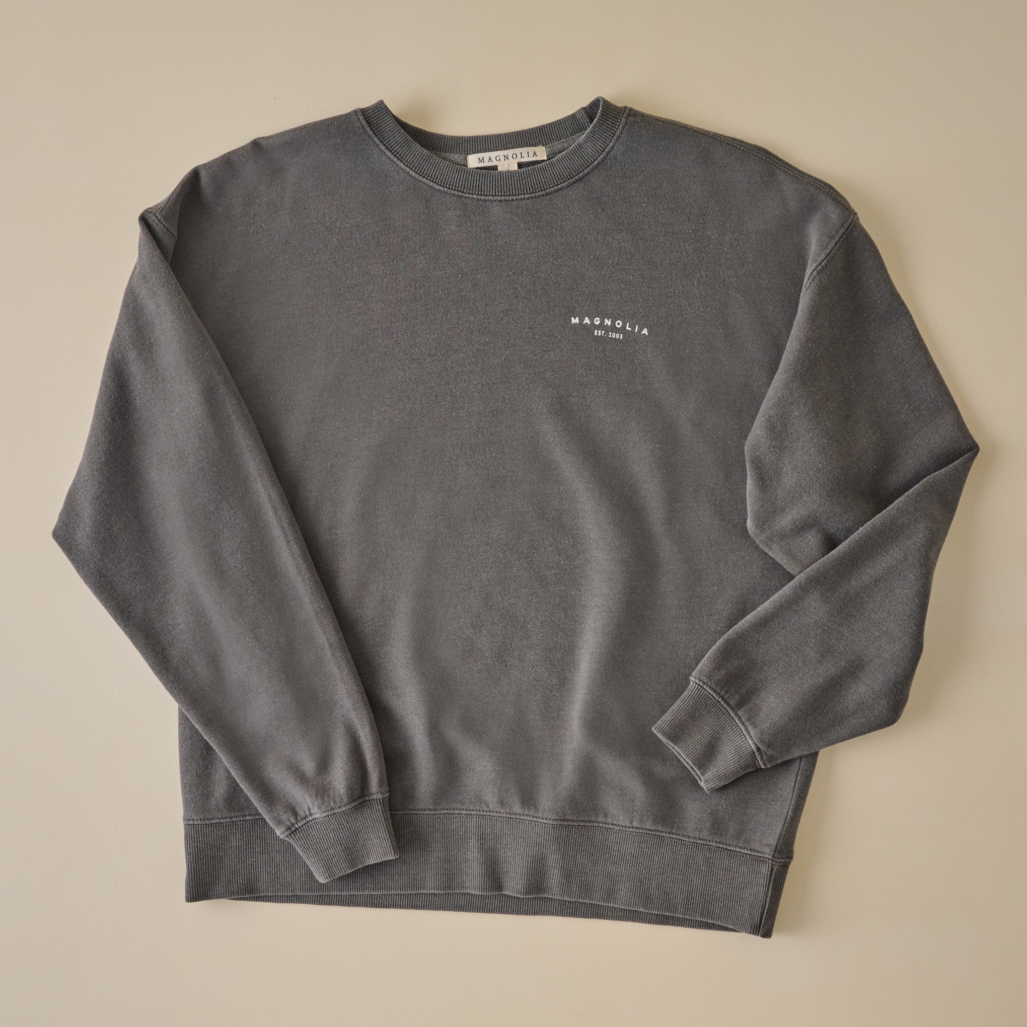 Magnoliass Silos Garment Dye Washed Black Sweatshirt