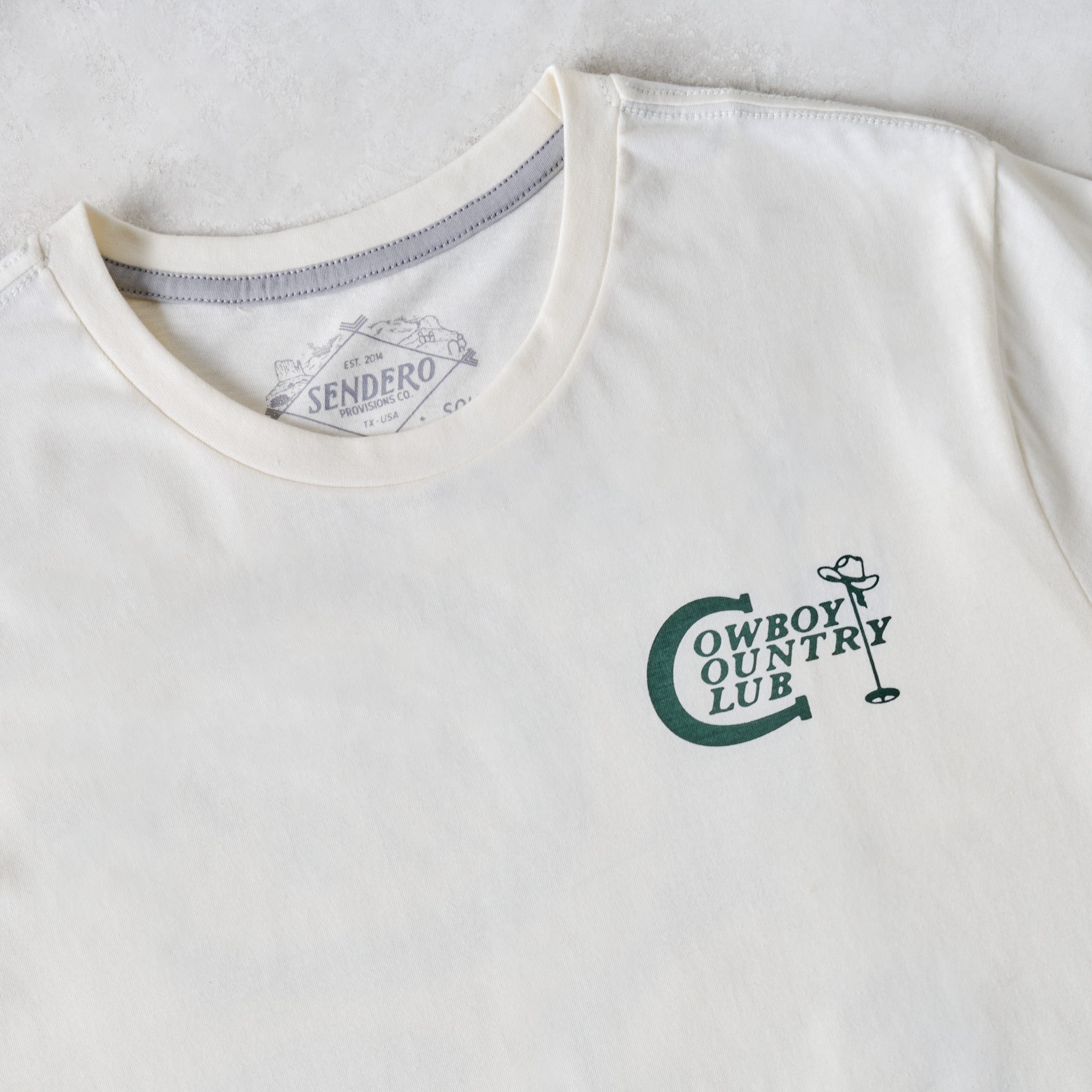 Sendero Cowboy Country Club T-Shirt front up close