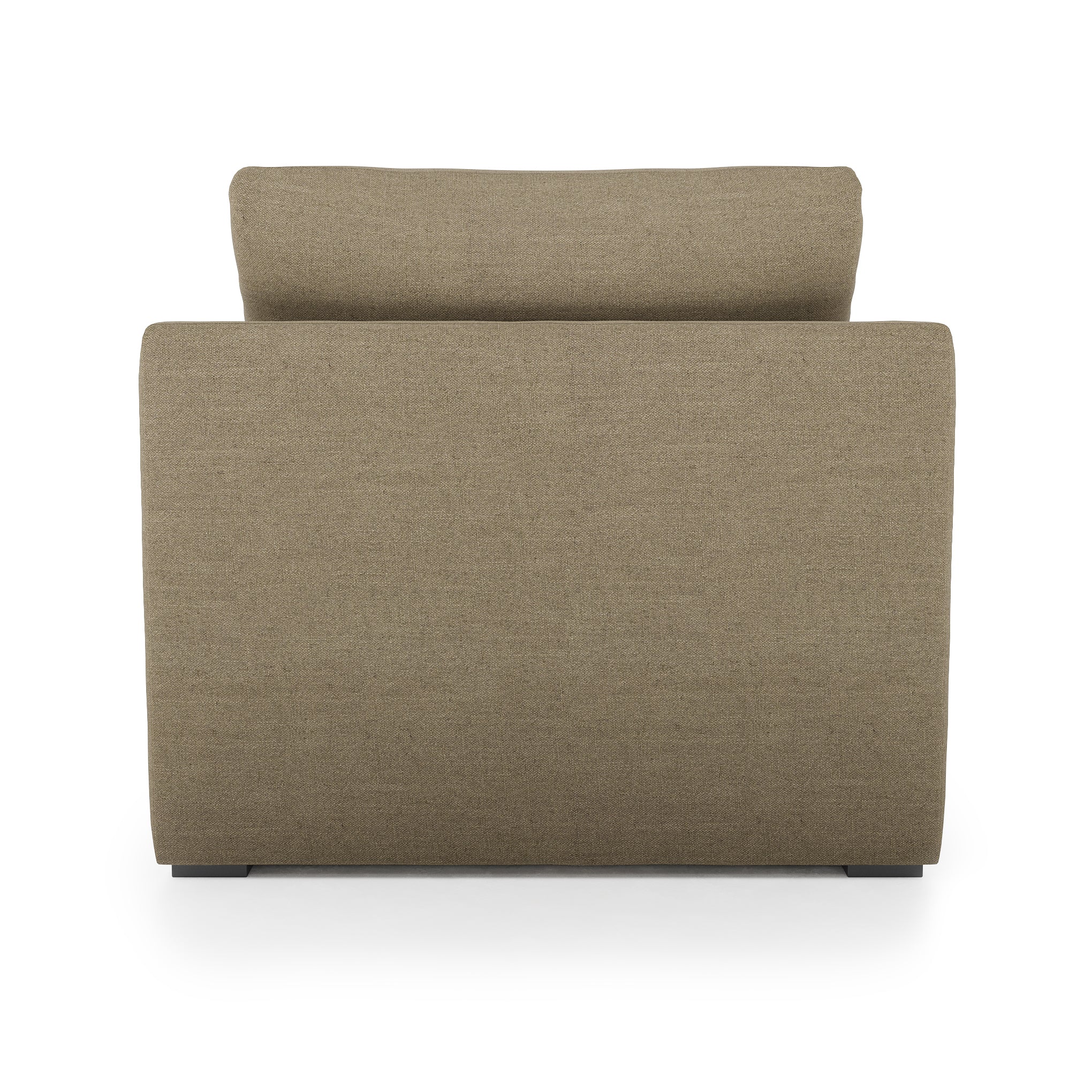 Serene Chair - mocha linen back view