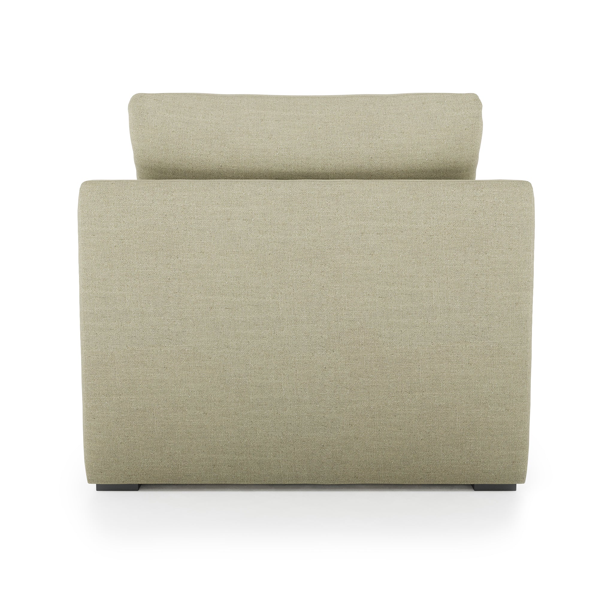 Serene Chair - khaki linen back view