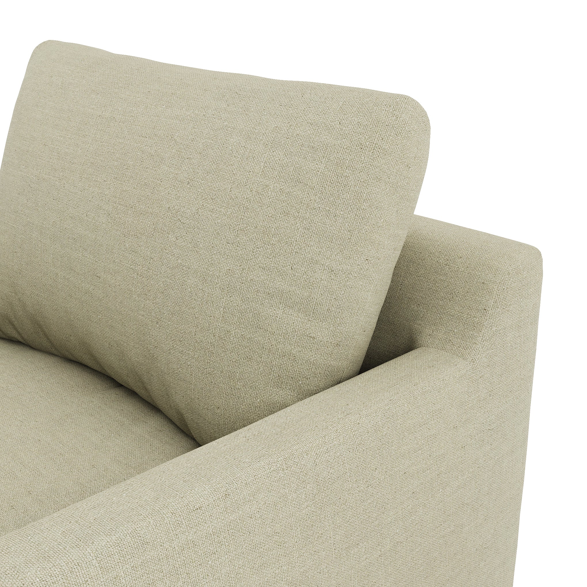 Serene Chair - khaki linen close up