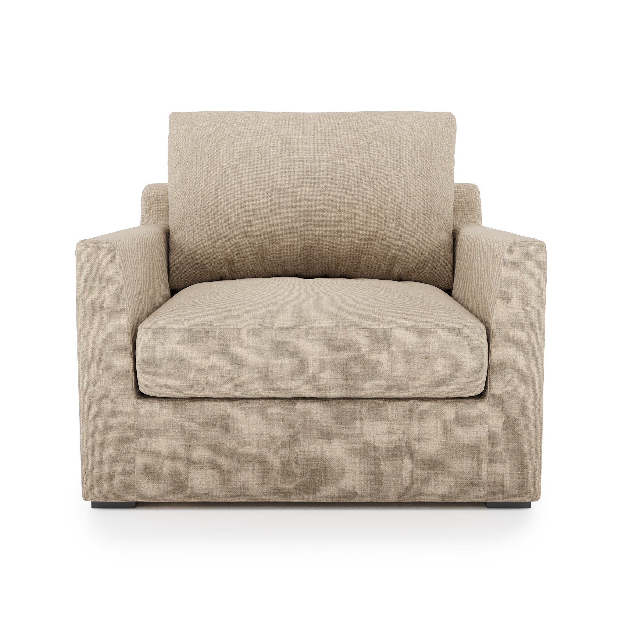 Serene Chair - natural linen front view