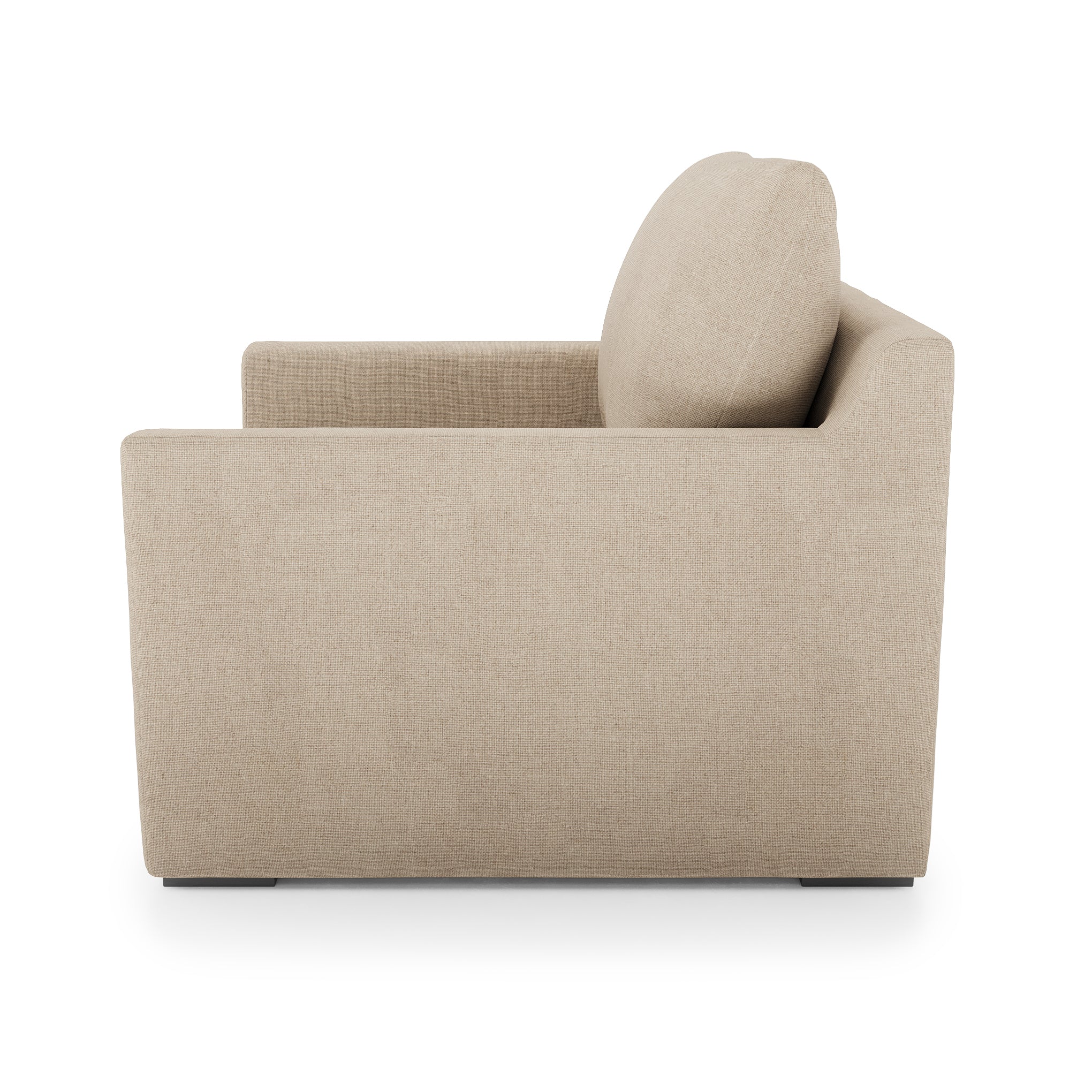 Serene Chair - natural linen side view