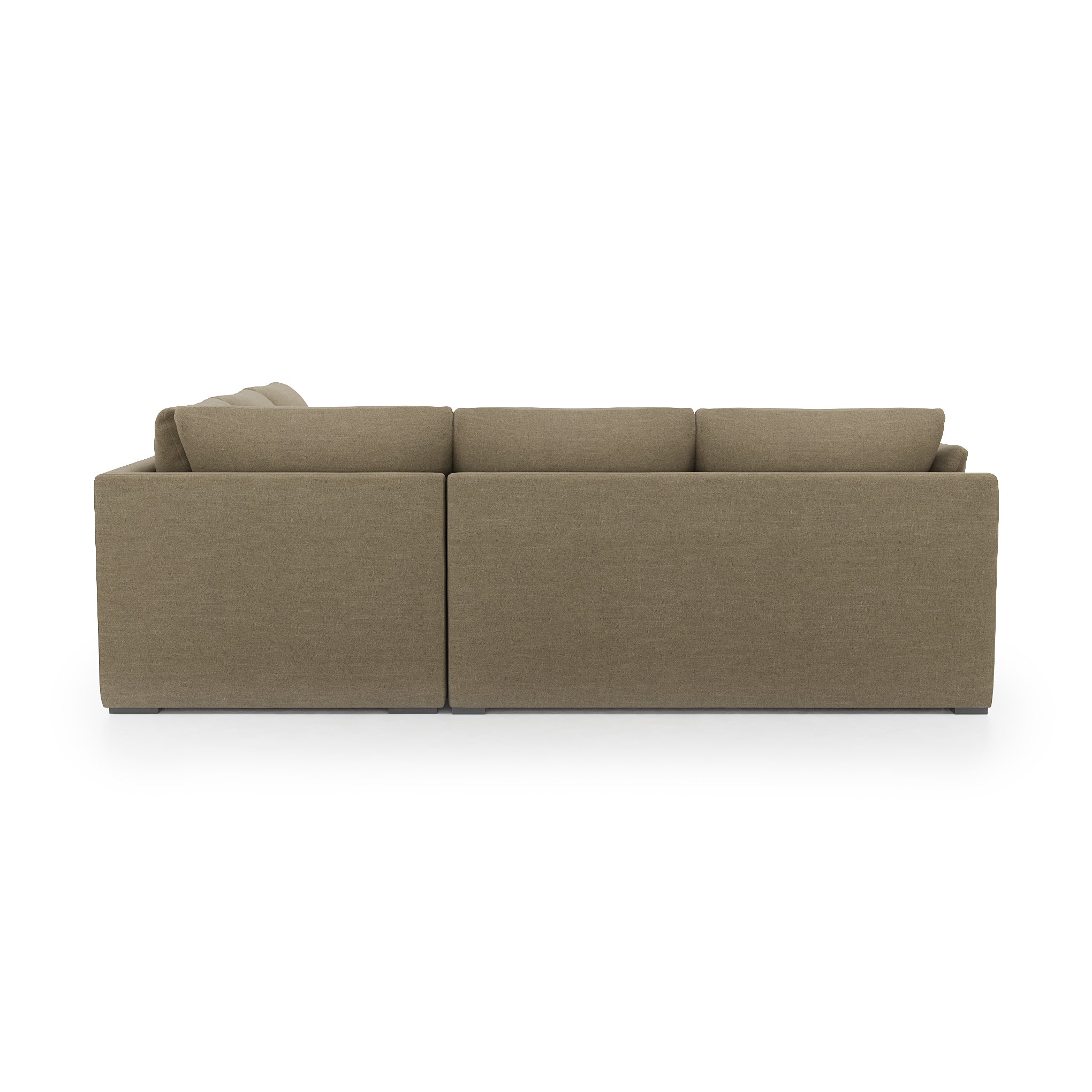 Serene Sectional mocha linen back view