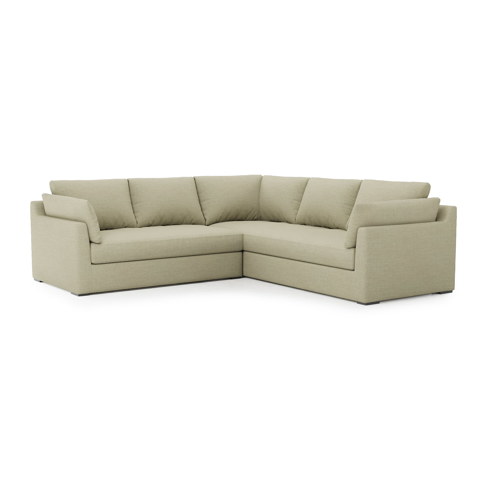 Serene Sectional khaki linen