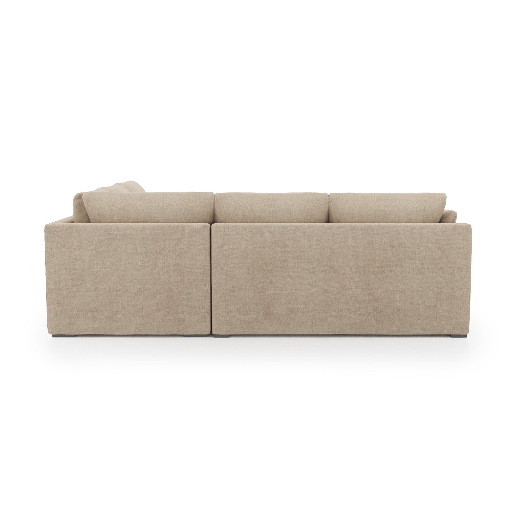 Serene Sectional natural linen back view