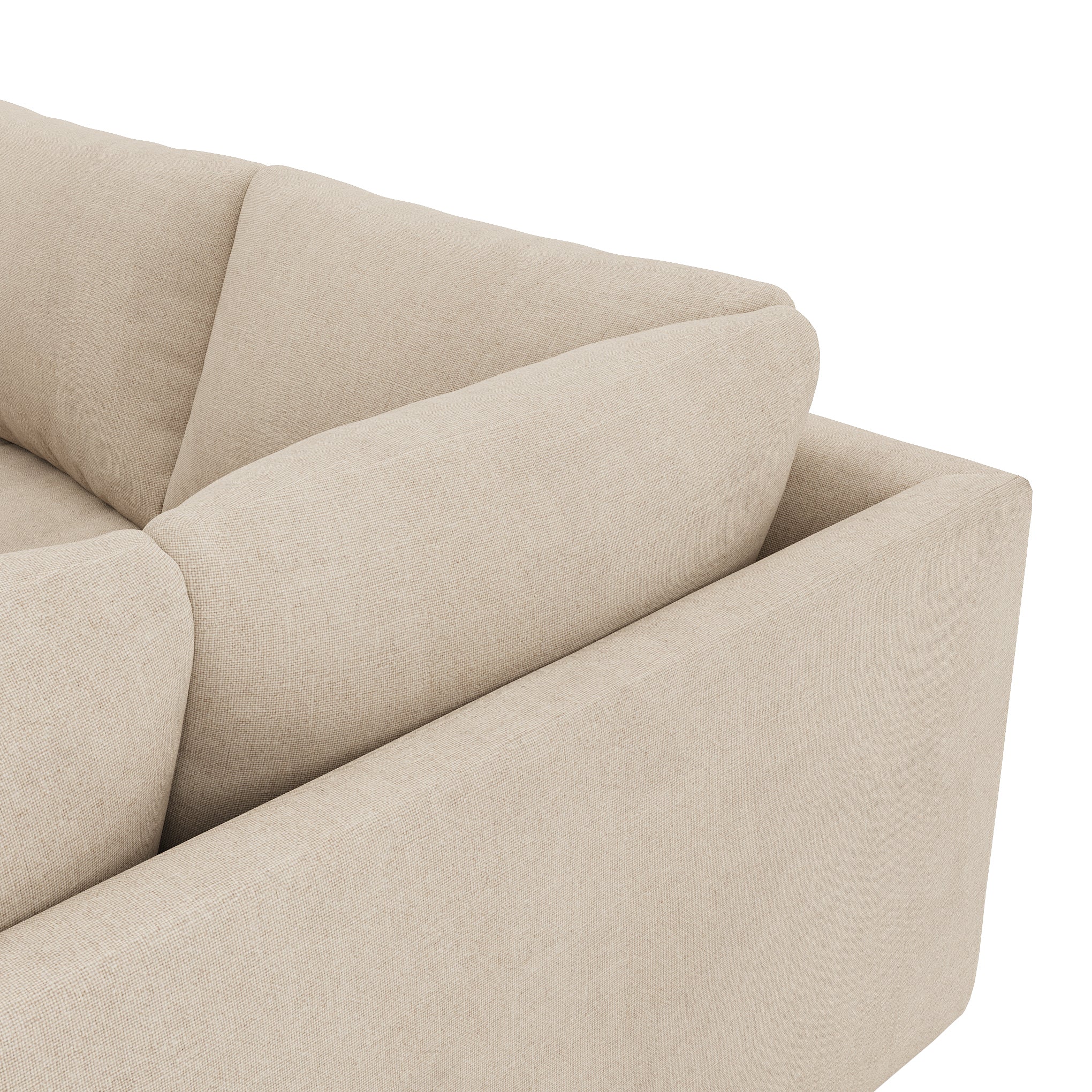 Serene Sectional natural linen close up