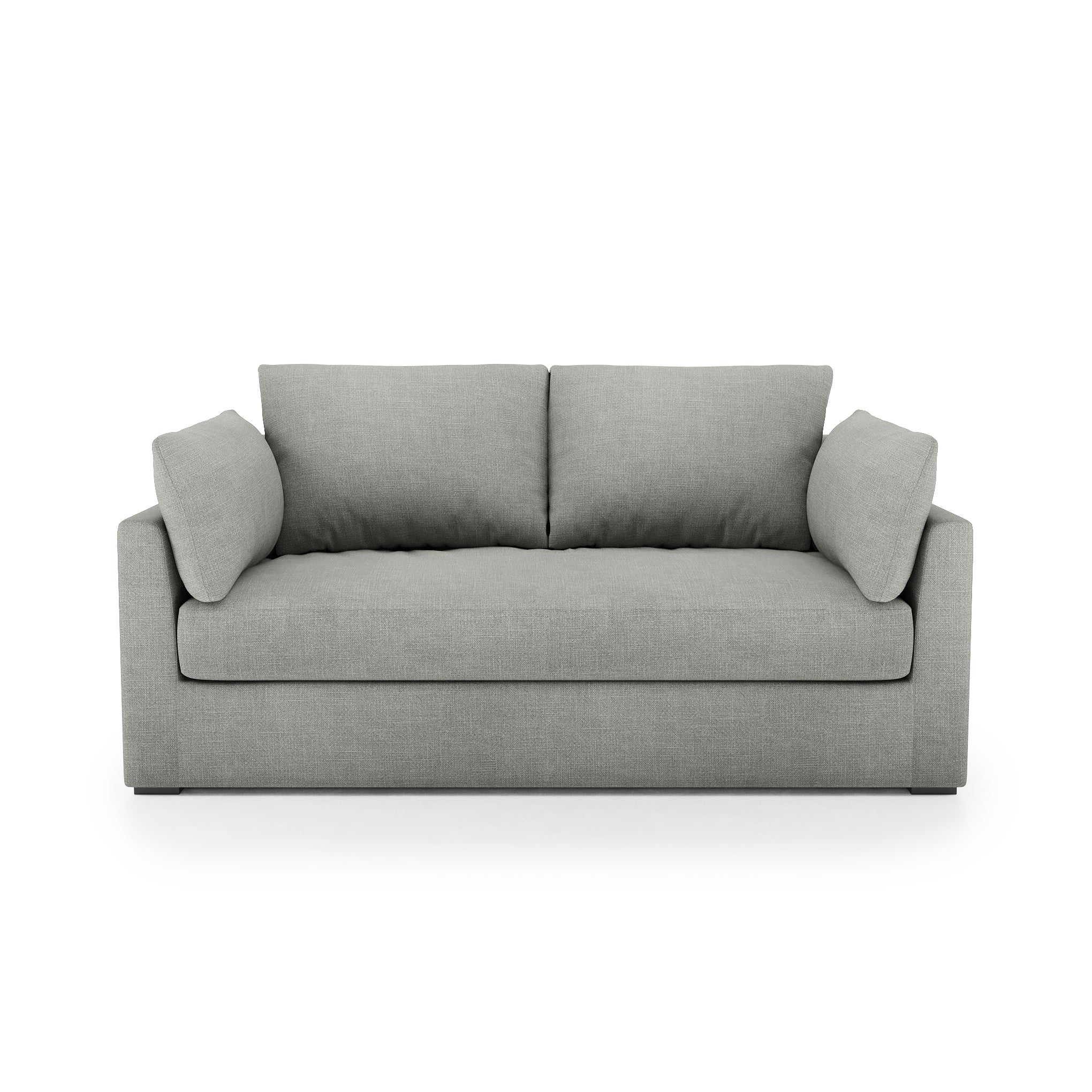 Serene Sofa dove grey linen front view