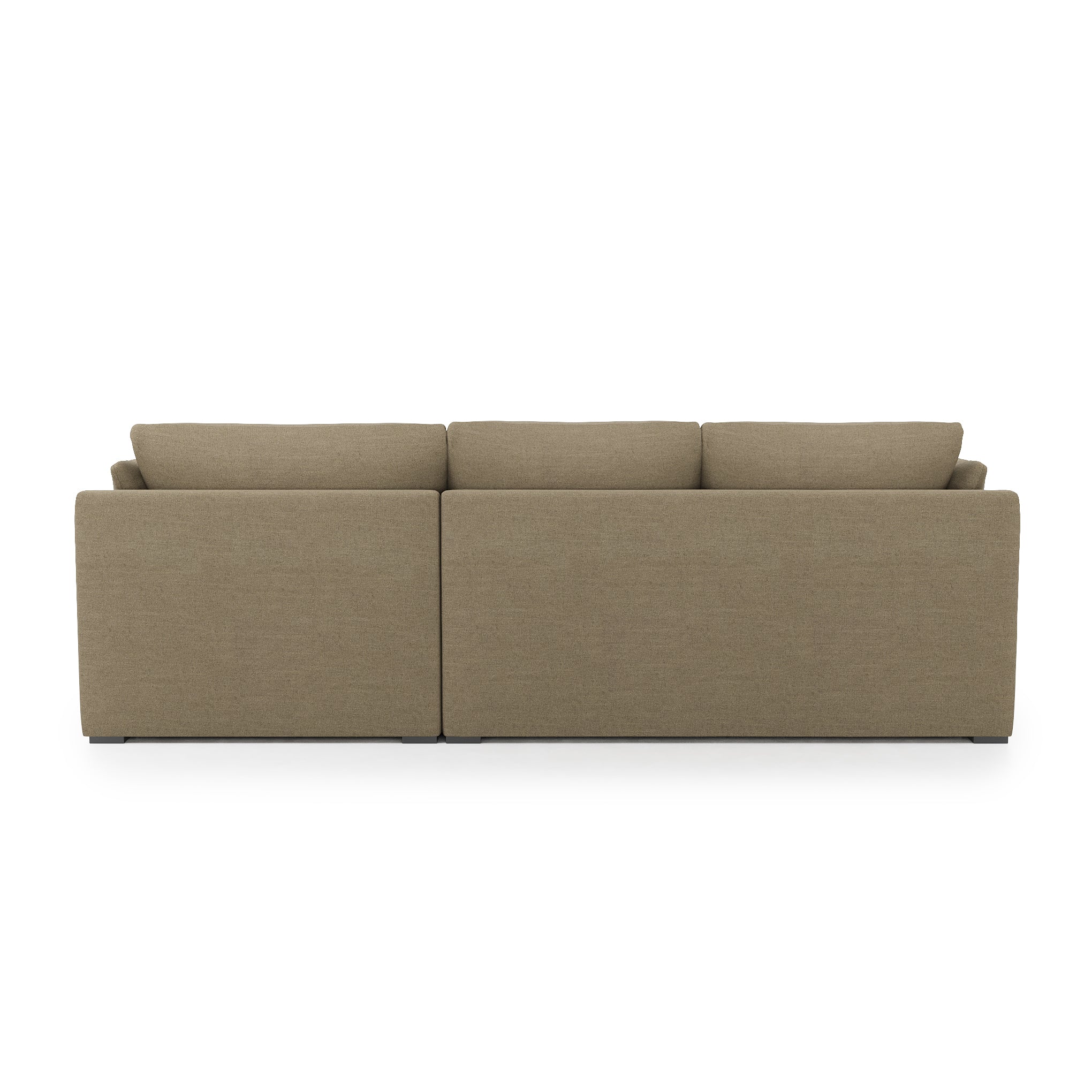 Serene 2 Piece Sectional - mocha linen back view