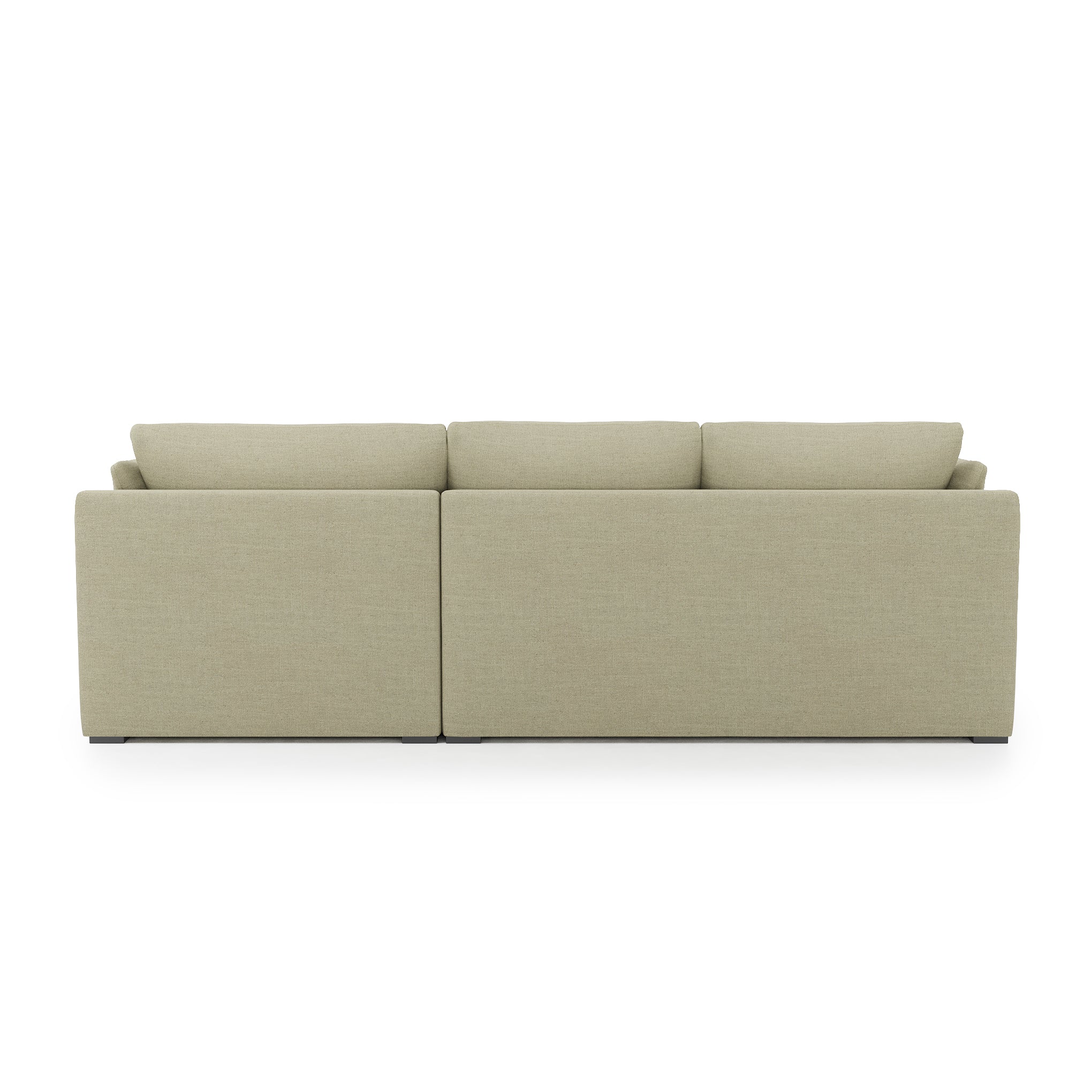 Serene 2 Piece Sectional - khaki linen back view