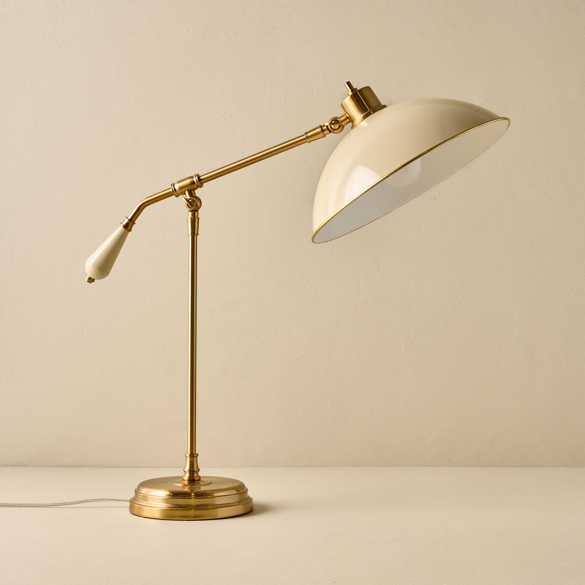 Cream Castle Task Lamp