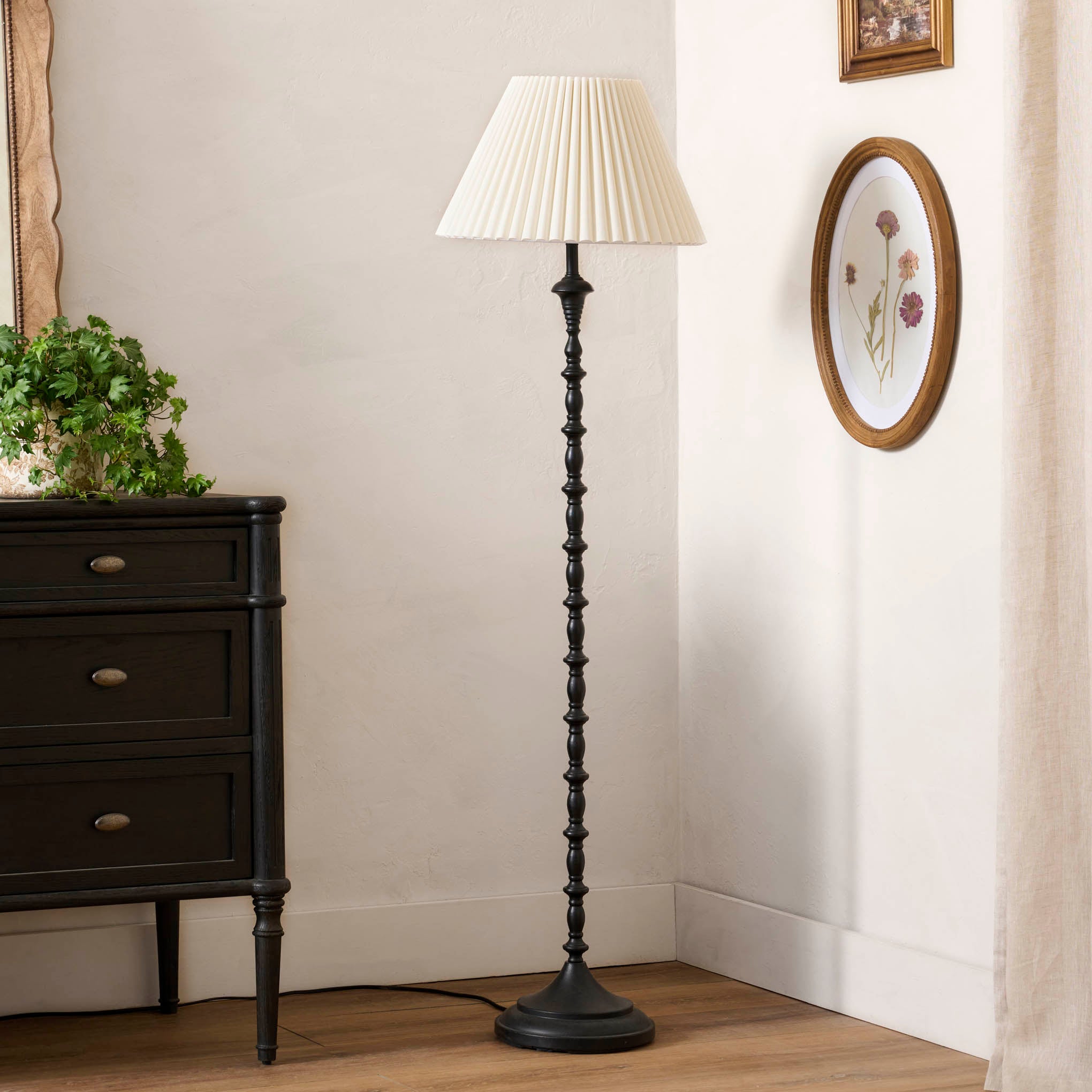 Abra Floor Lamp shown in corner of room