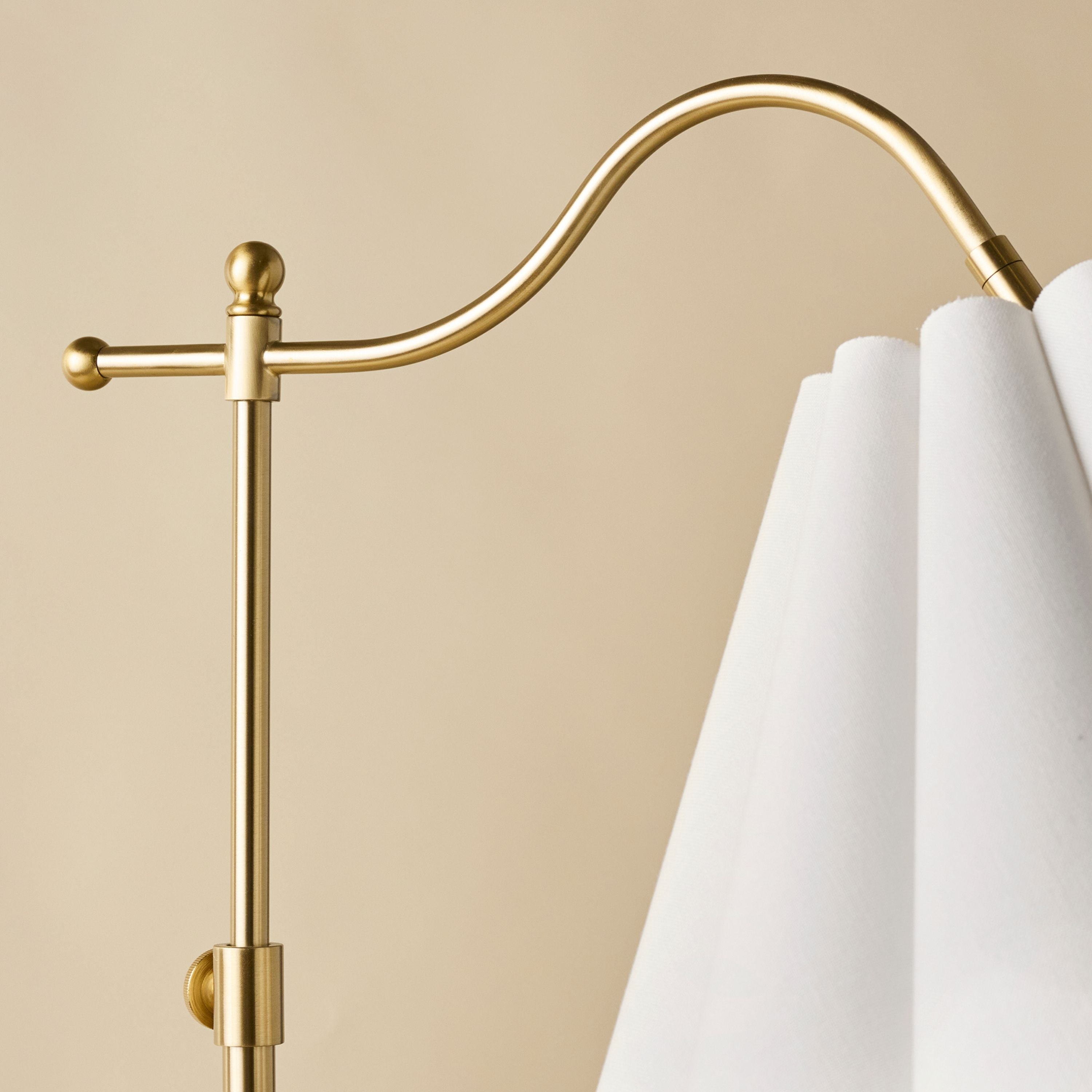 Odette Floor Lamp with Scallop Shade up close