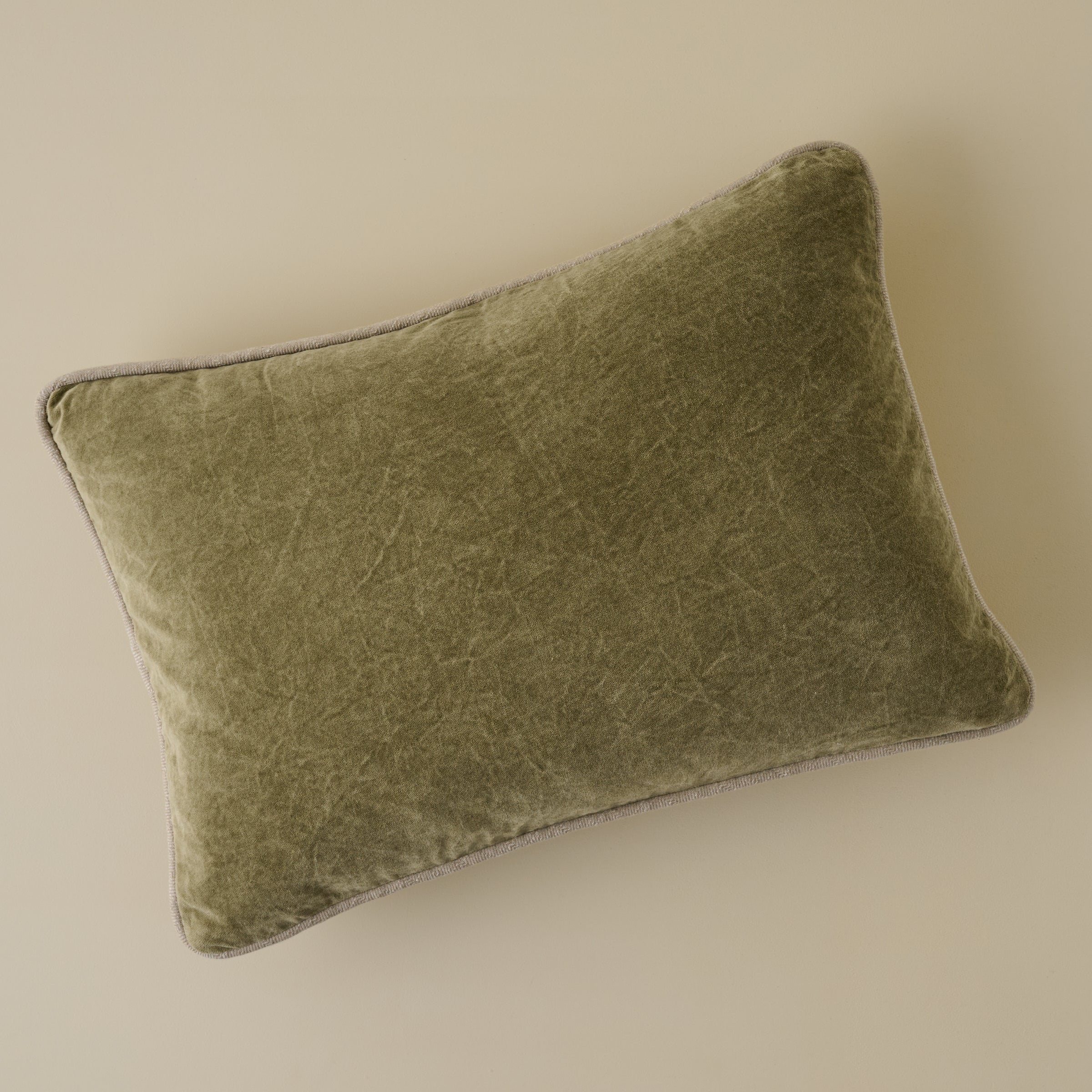 Heirloom Velvet Lumbar Pillow - Moss