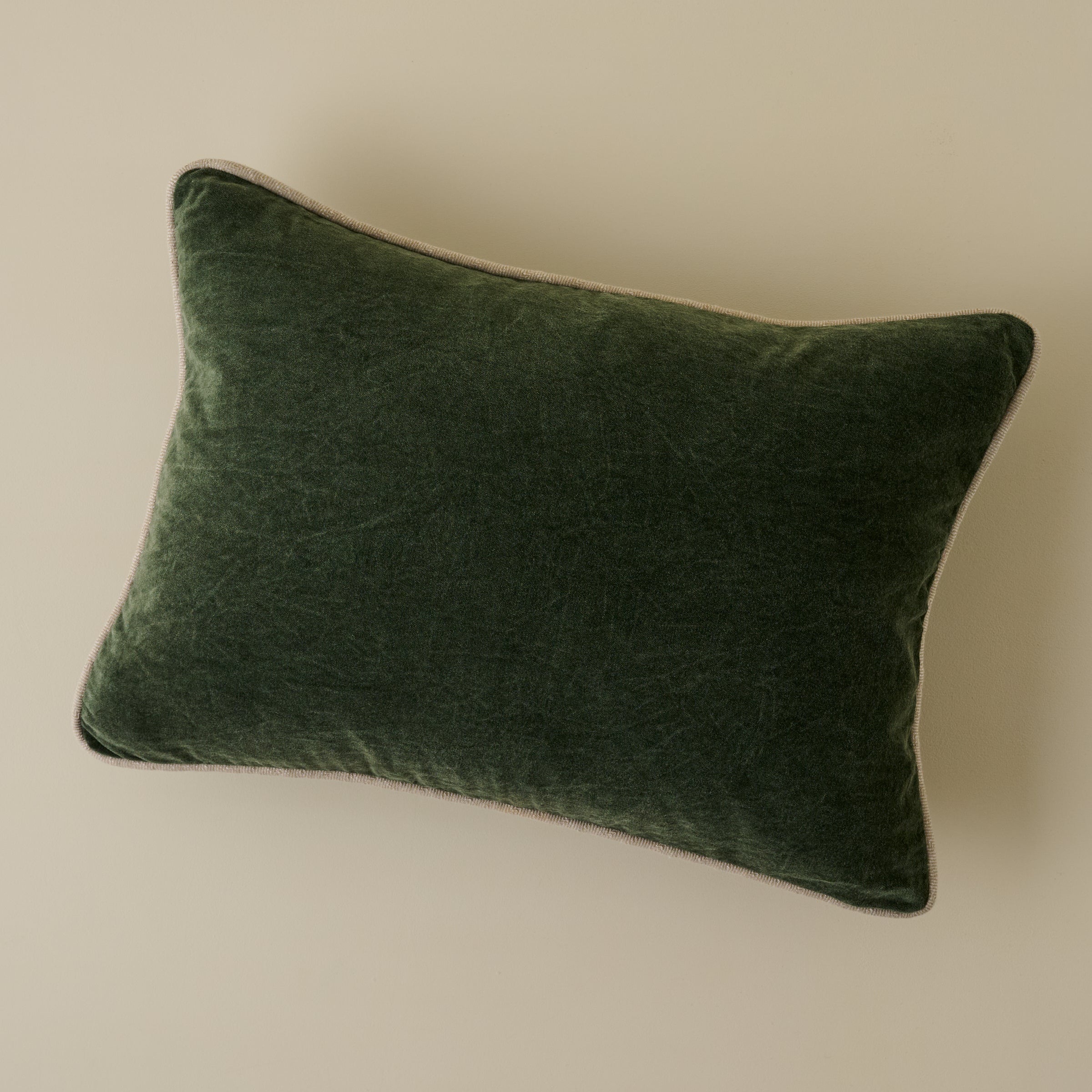 Heirloom Velvet Lumbar Pillow - Forest Green