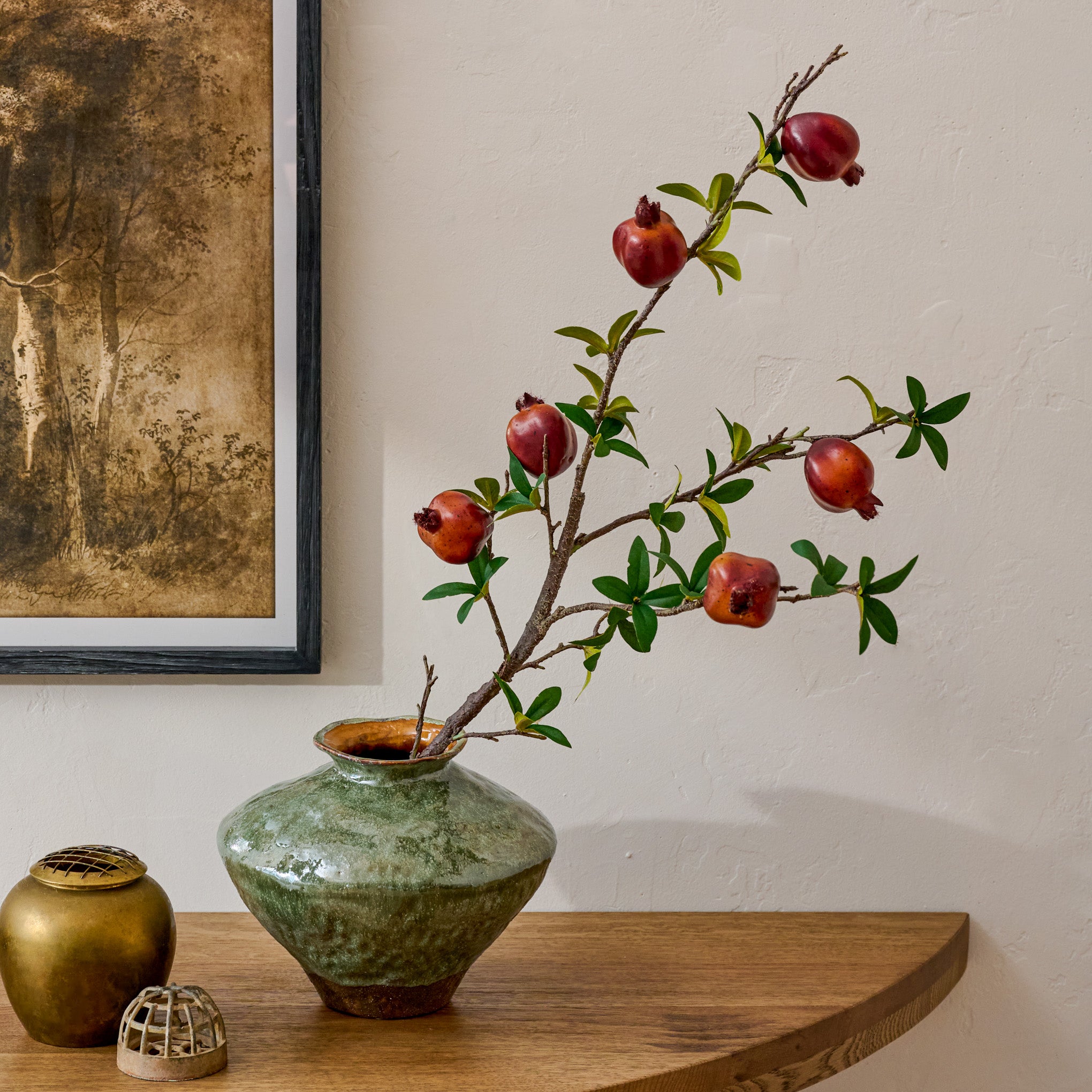 Small Michael Glazed Vase shown styled
