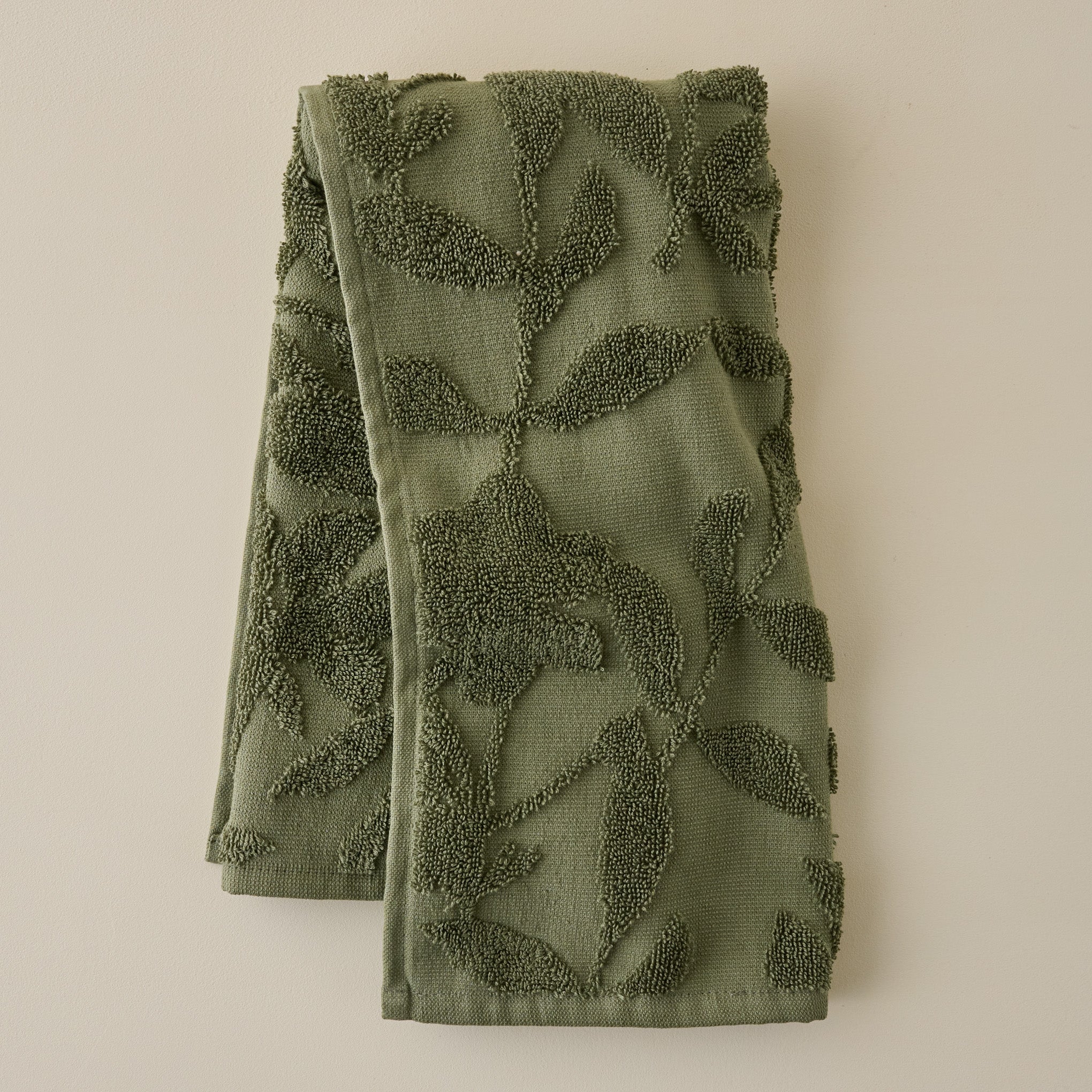 Winter Moss Floral Jacquard Towel - Hand Towel