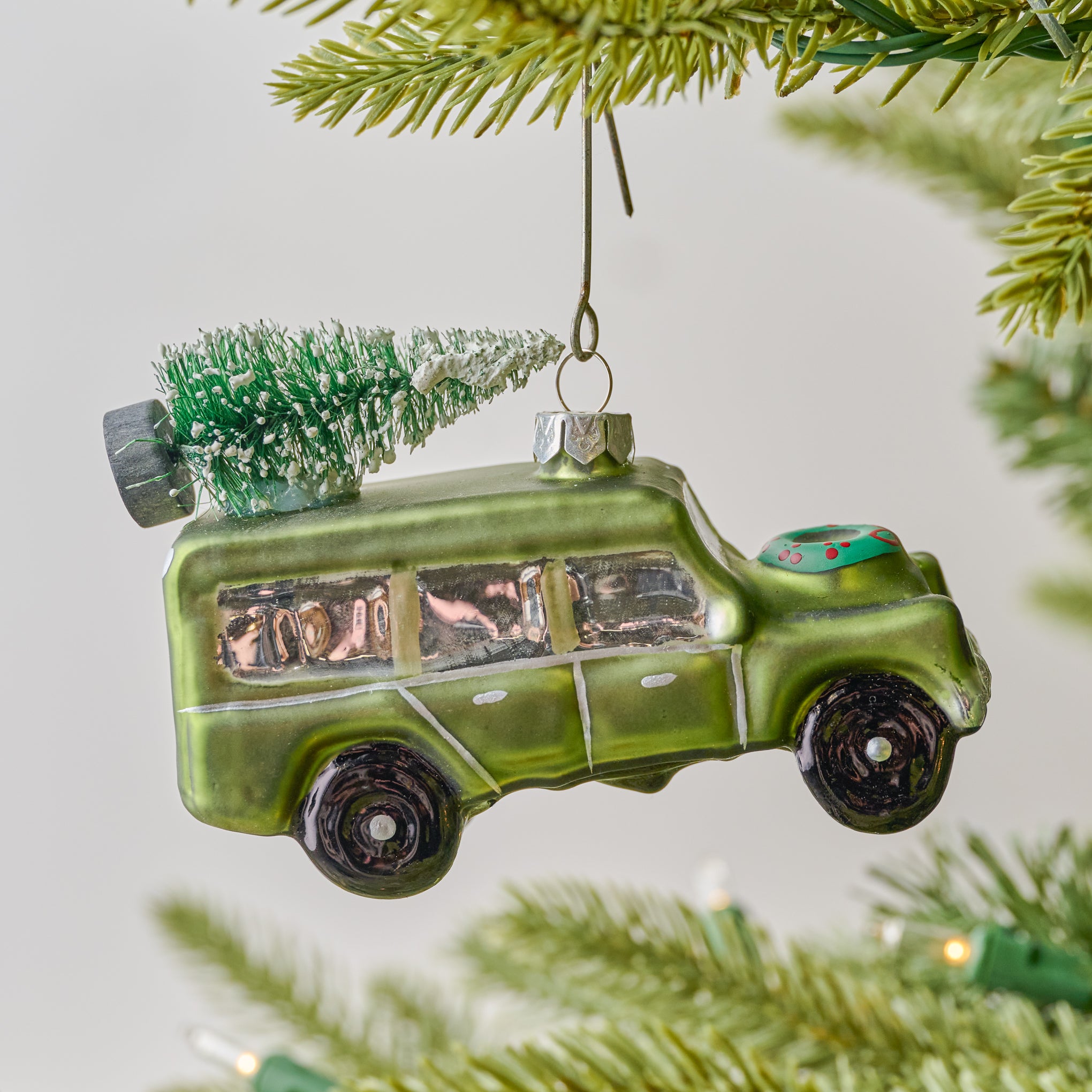 Magnoliass Truck Ornament shown on tree