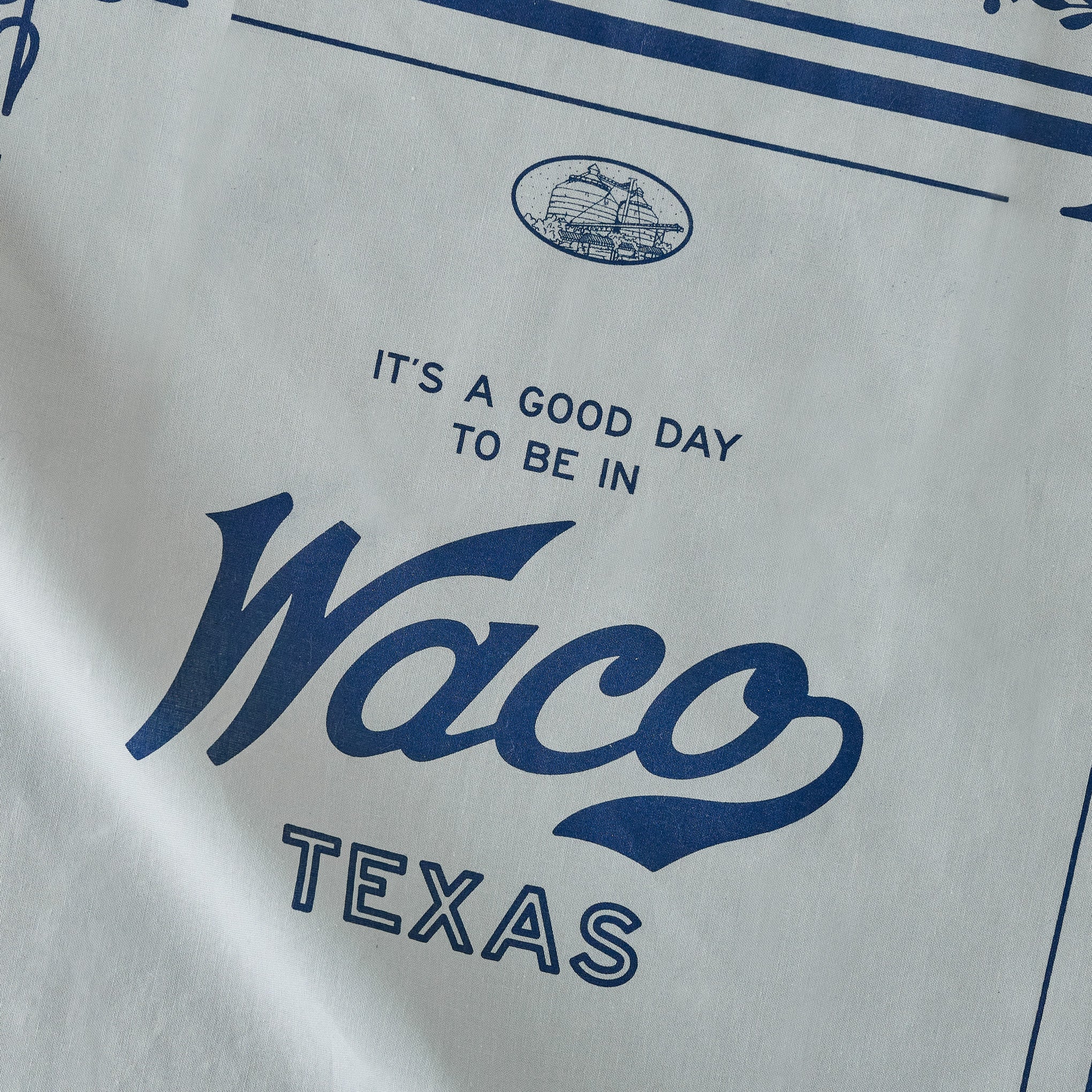 Waco, Texas Grey Bandana up close