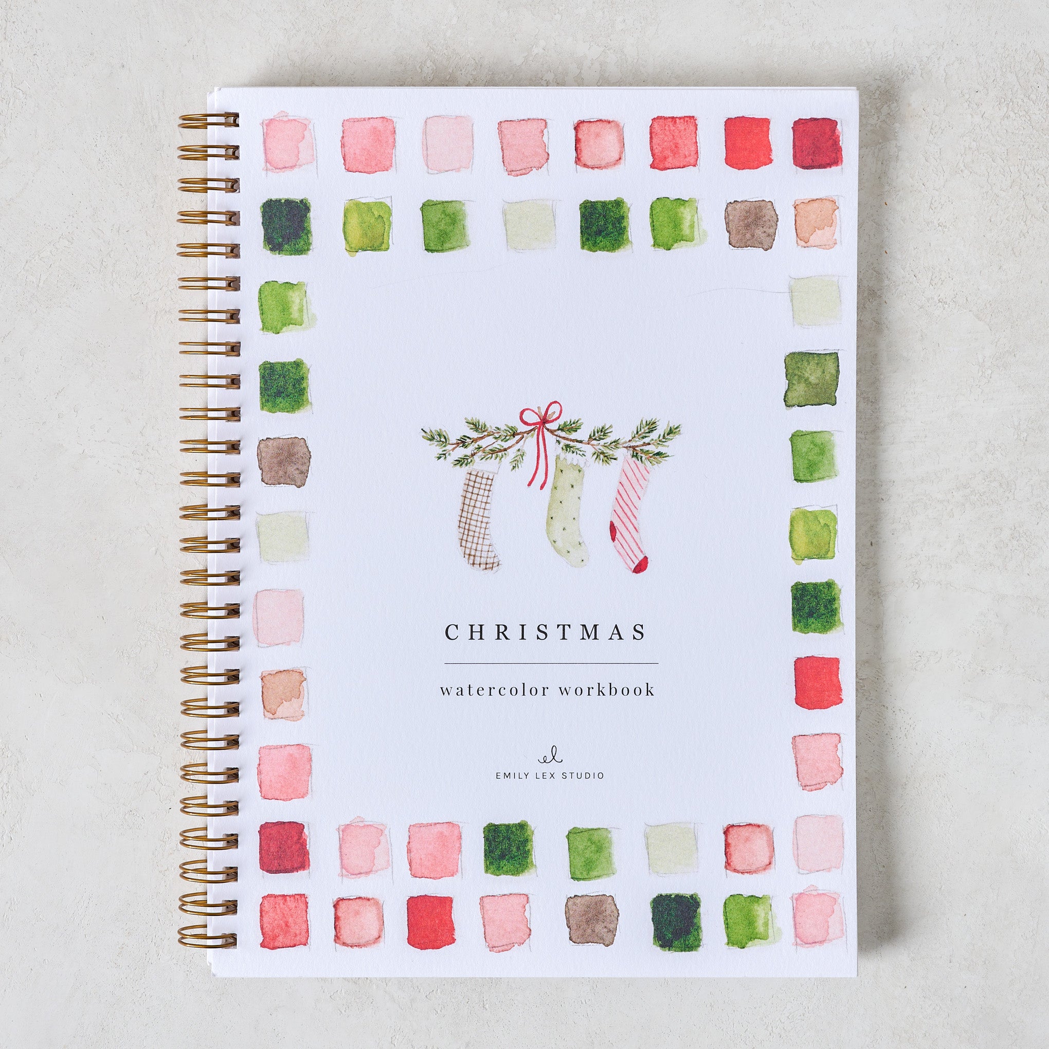 Christmas Watercolor Workbook cover