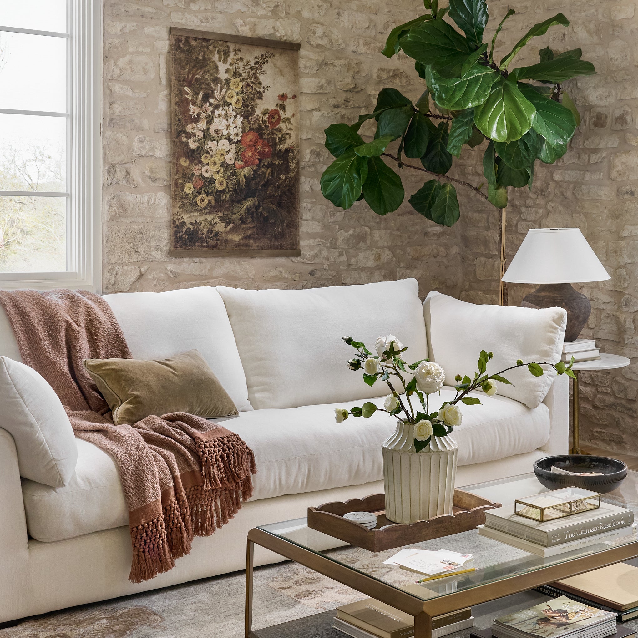 serene sofa in a living room