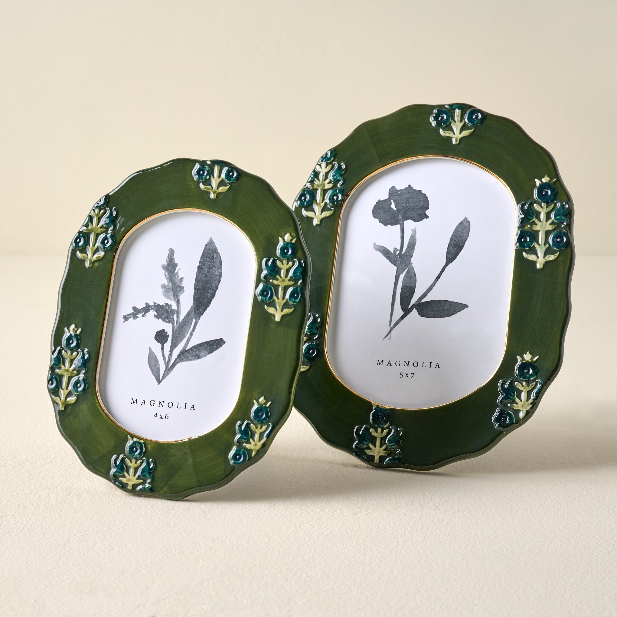 Ceramic Block Print Photo Frames