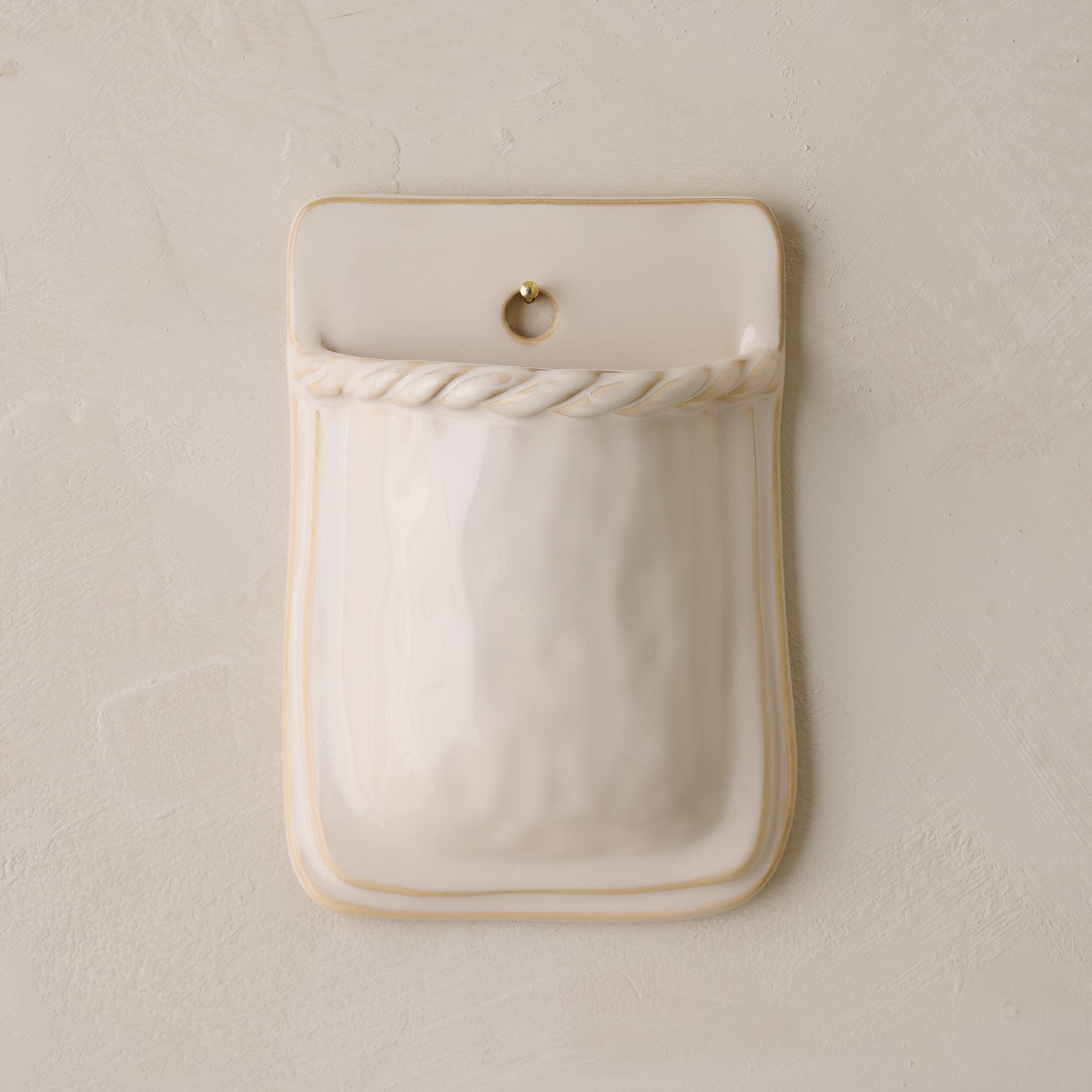 Cream Hale Ceramic Wall Vase
