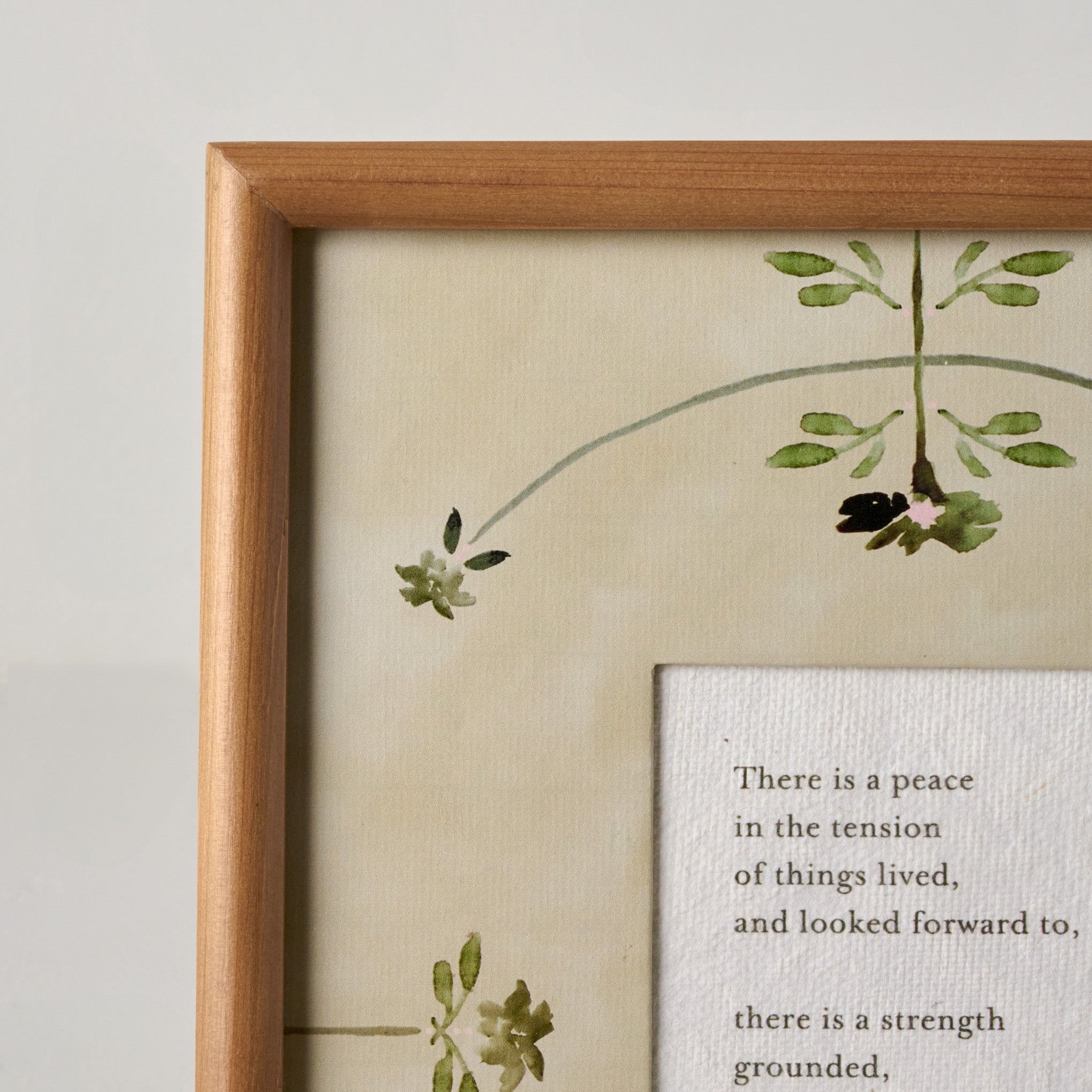The Balance in Between Framed Poem up close