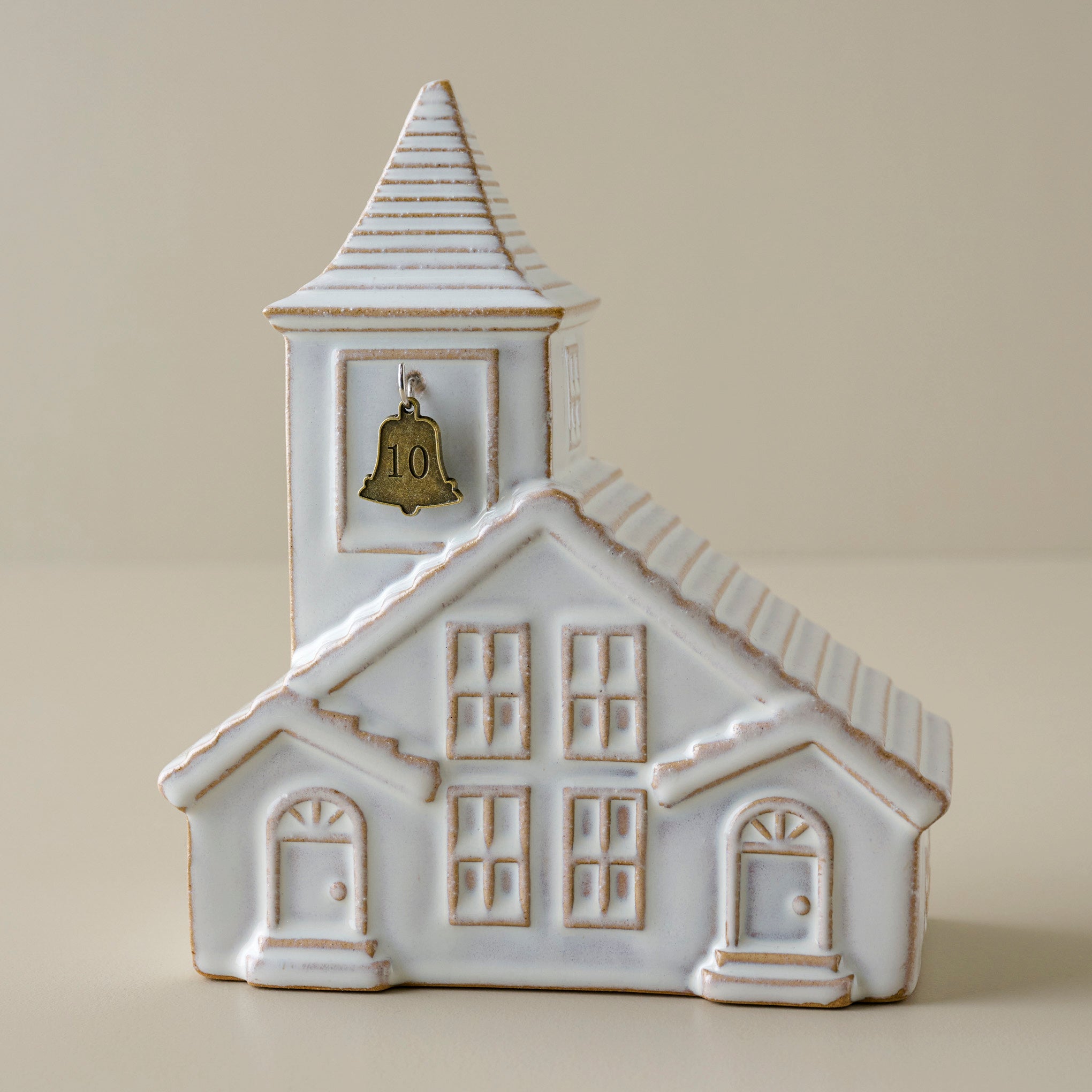 Ceramic Church Bell Countdown to Christmas