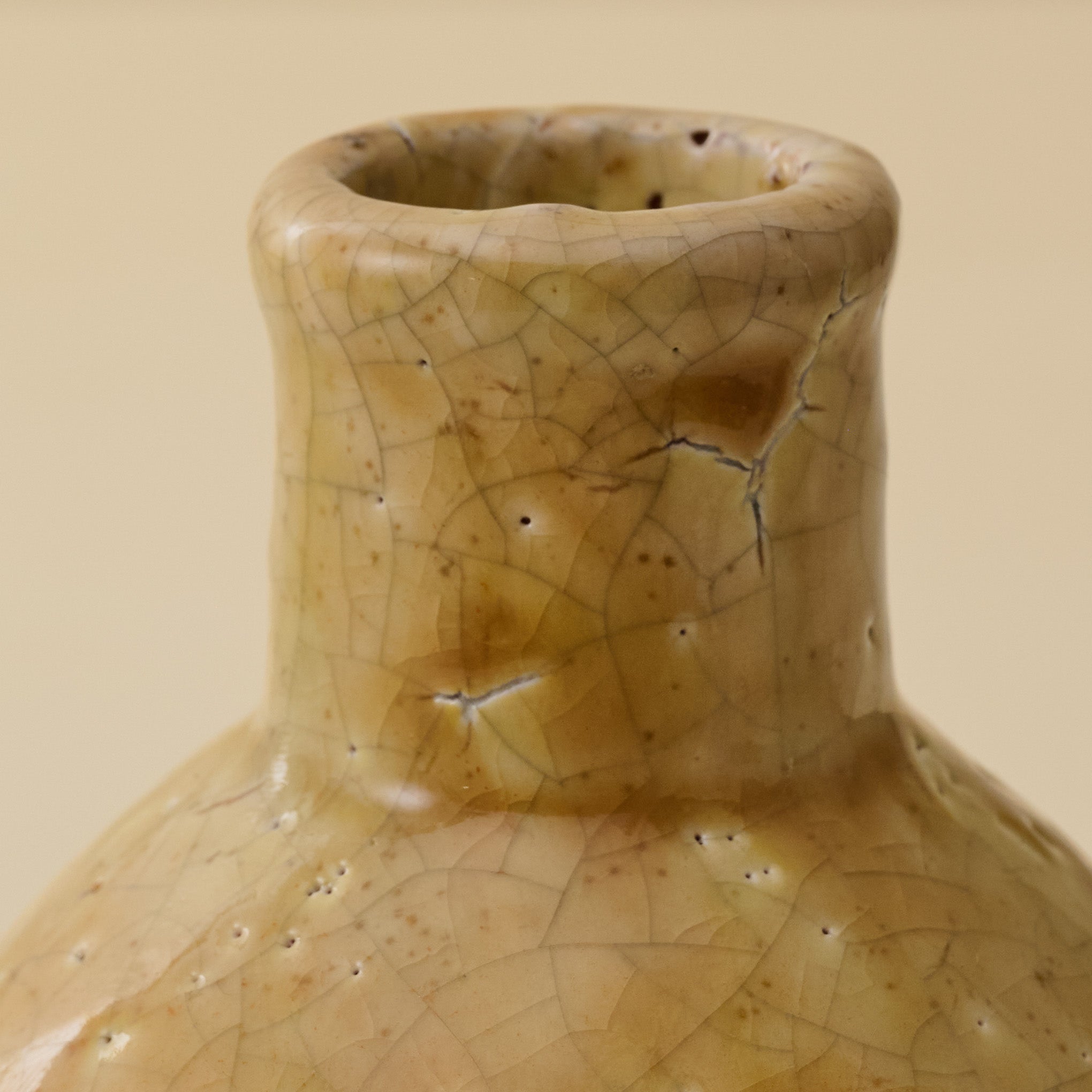Bottle Serena Crackle Glaze Bud Vase up close