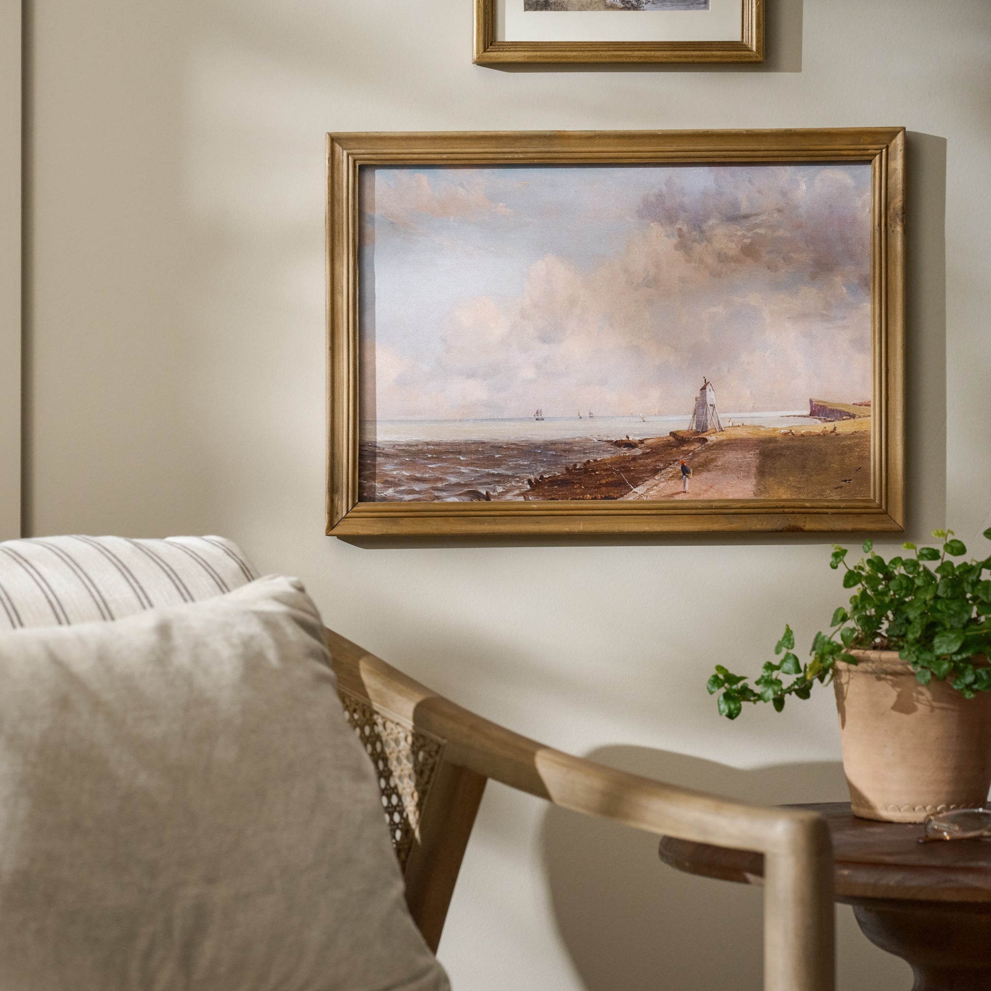 Waves of Light Framed Print shown hung on wall